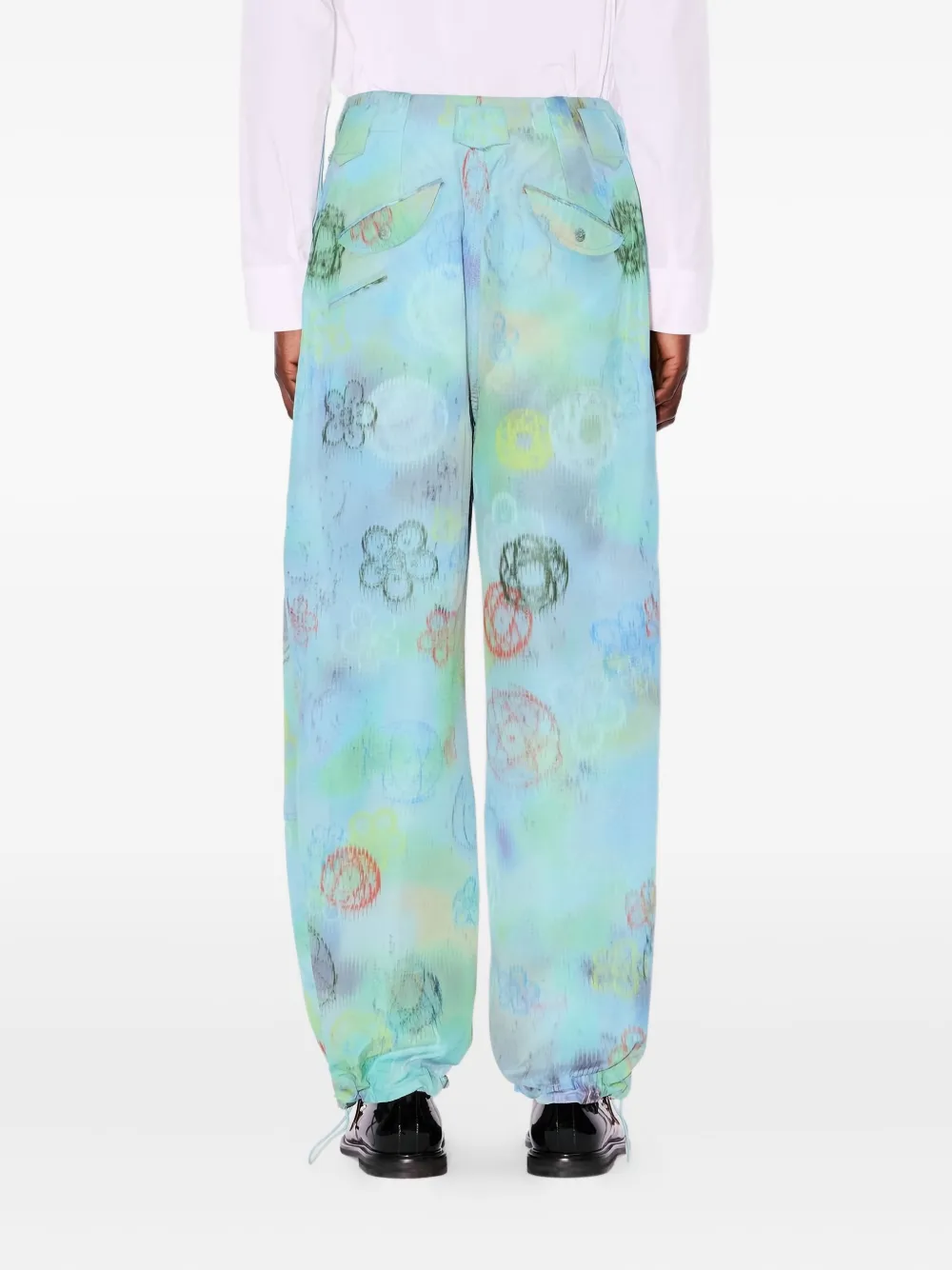 Kenzo x Futura 2000 broek met bloemenprint Blauw