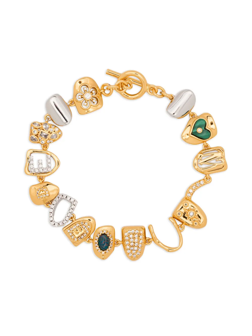 Medea Erin Taylor キュービック ジルコニア ブレスレット 18Kイエローゴールド - ゴールドトーン Medea Erin Taylor キュービック ジルコニア ブレスレット 18Kイエローゴールド - ゴールドトーン