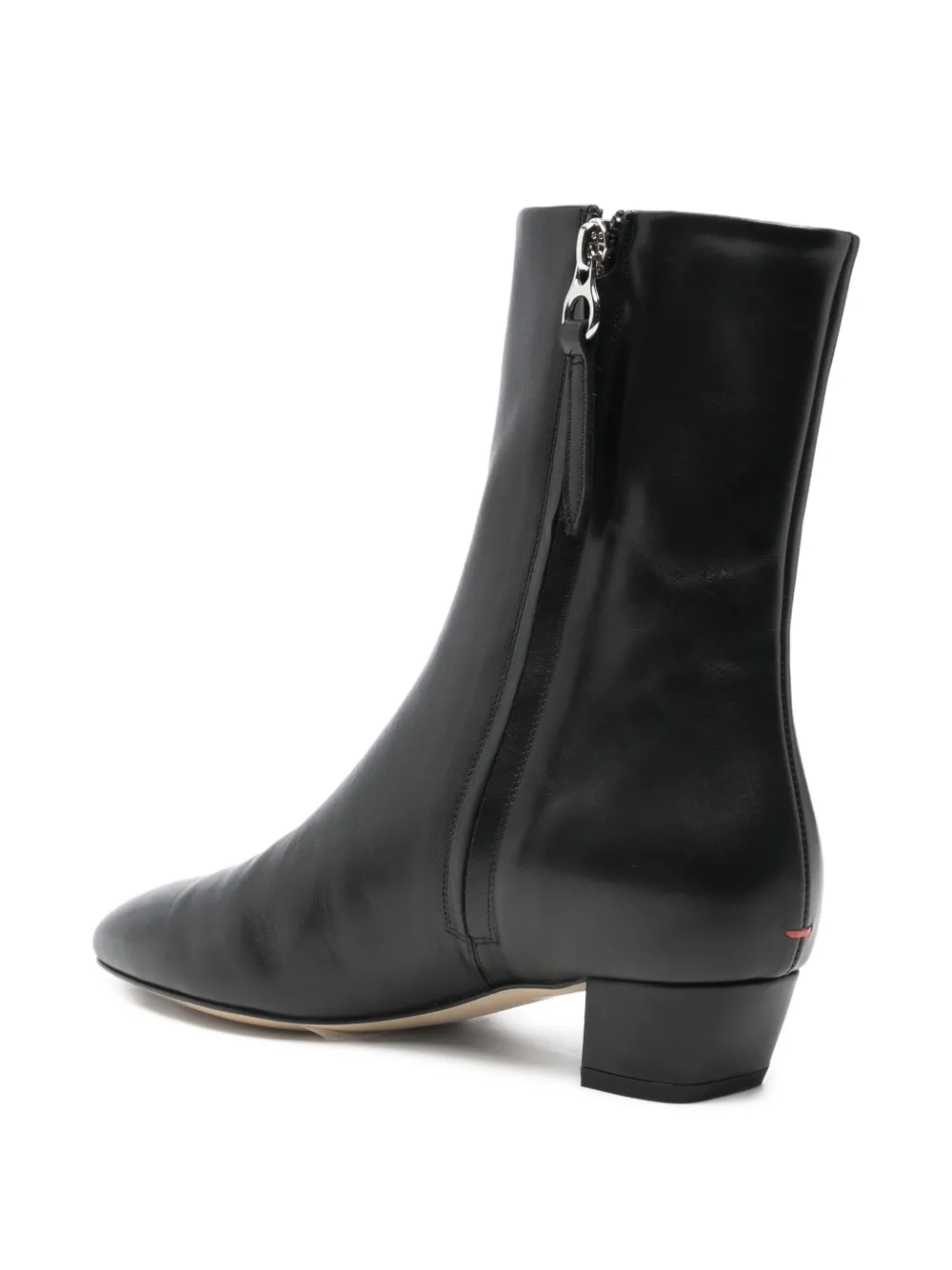 Aeyde 35mm Yasmin Leather Boots In Black