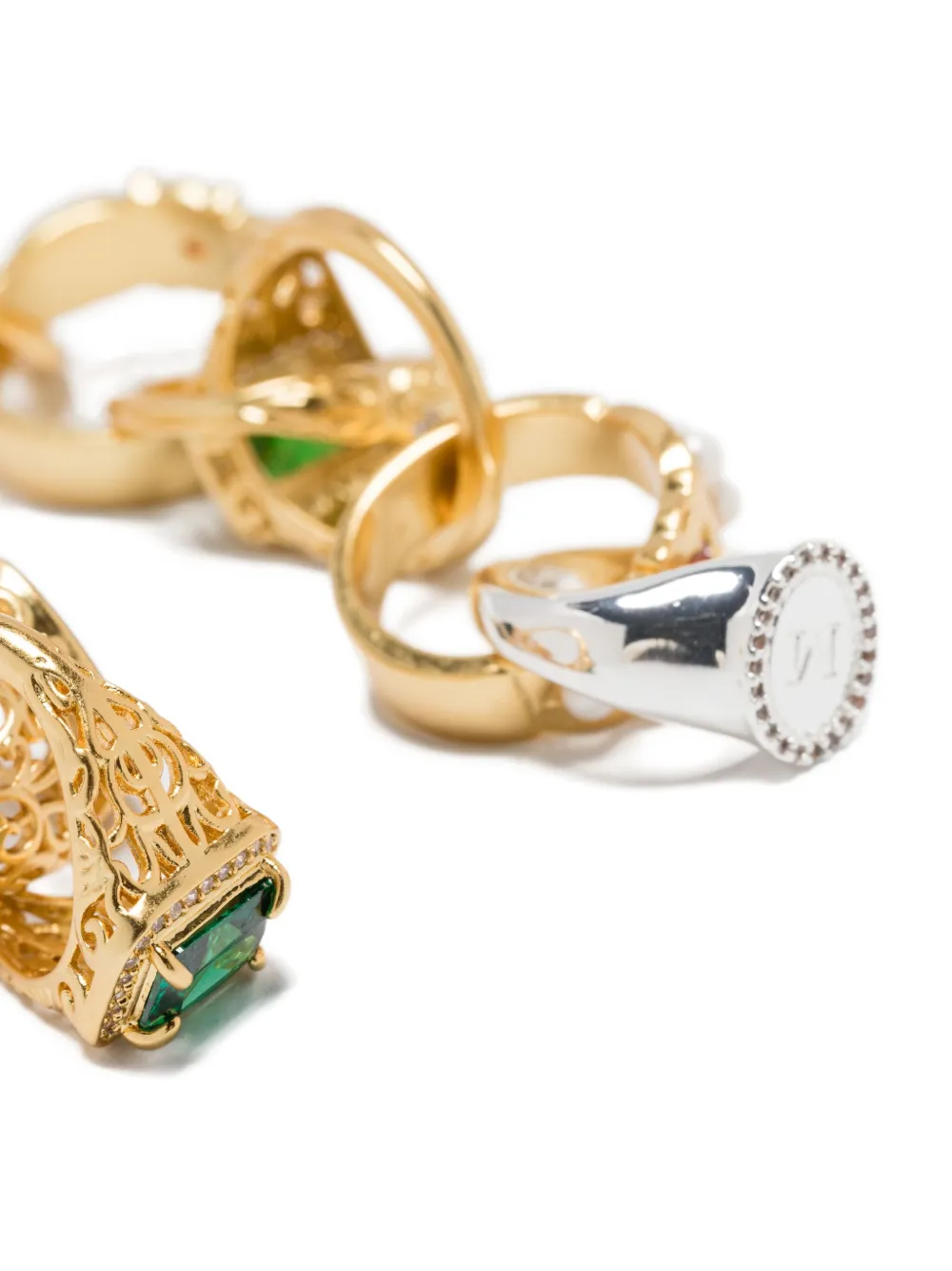  Medea Edwardian Ring-chain Necklace - Gold 