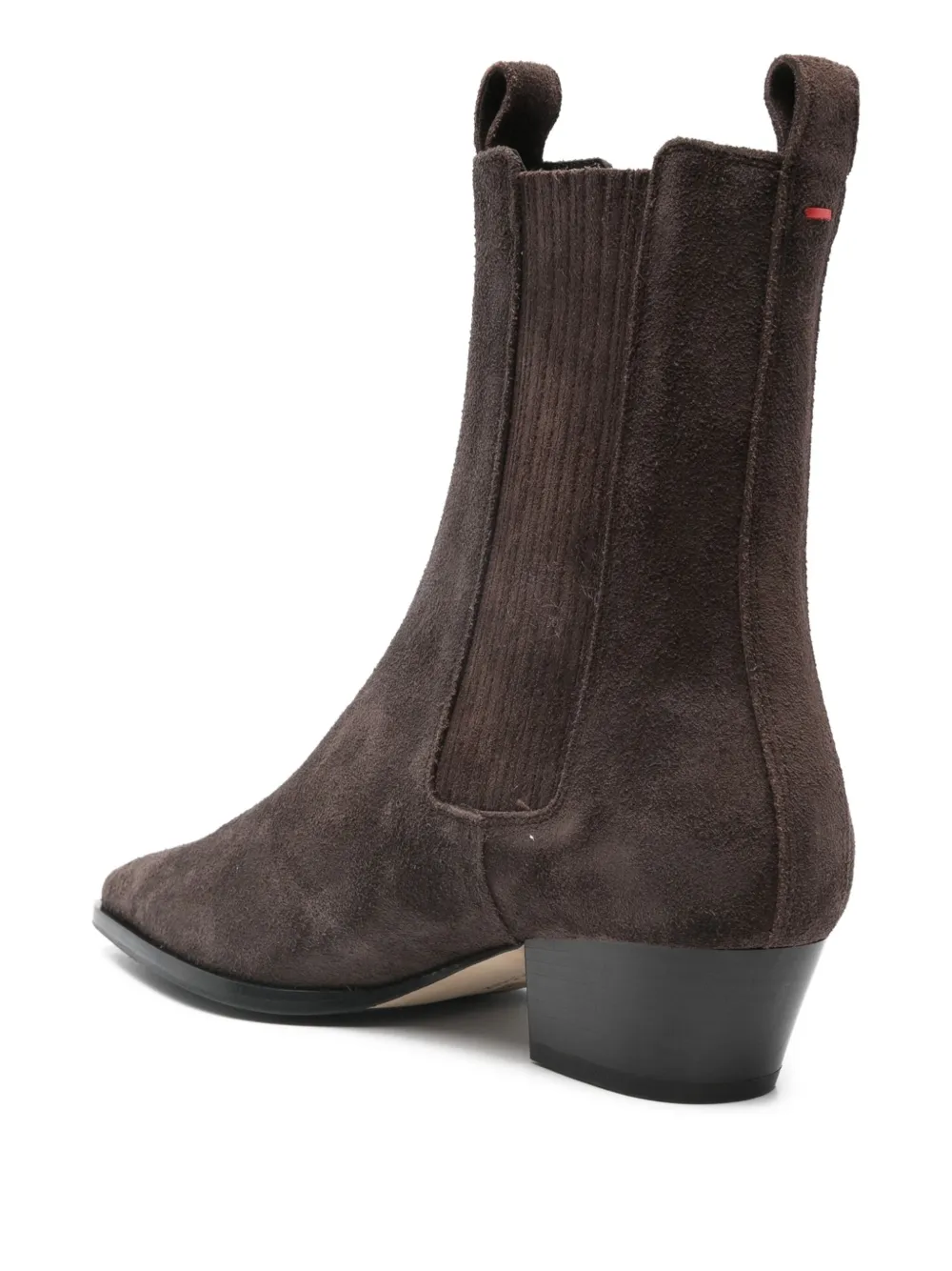 Aeyde Agata Cow Suede Leather Moka In Brown