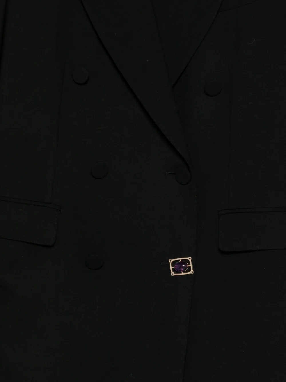 Gabriela Hearst Wollen jas met dubbele rij knopen Zwart