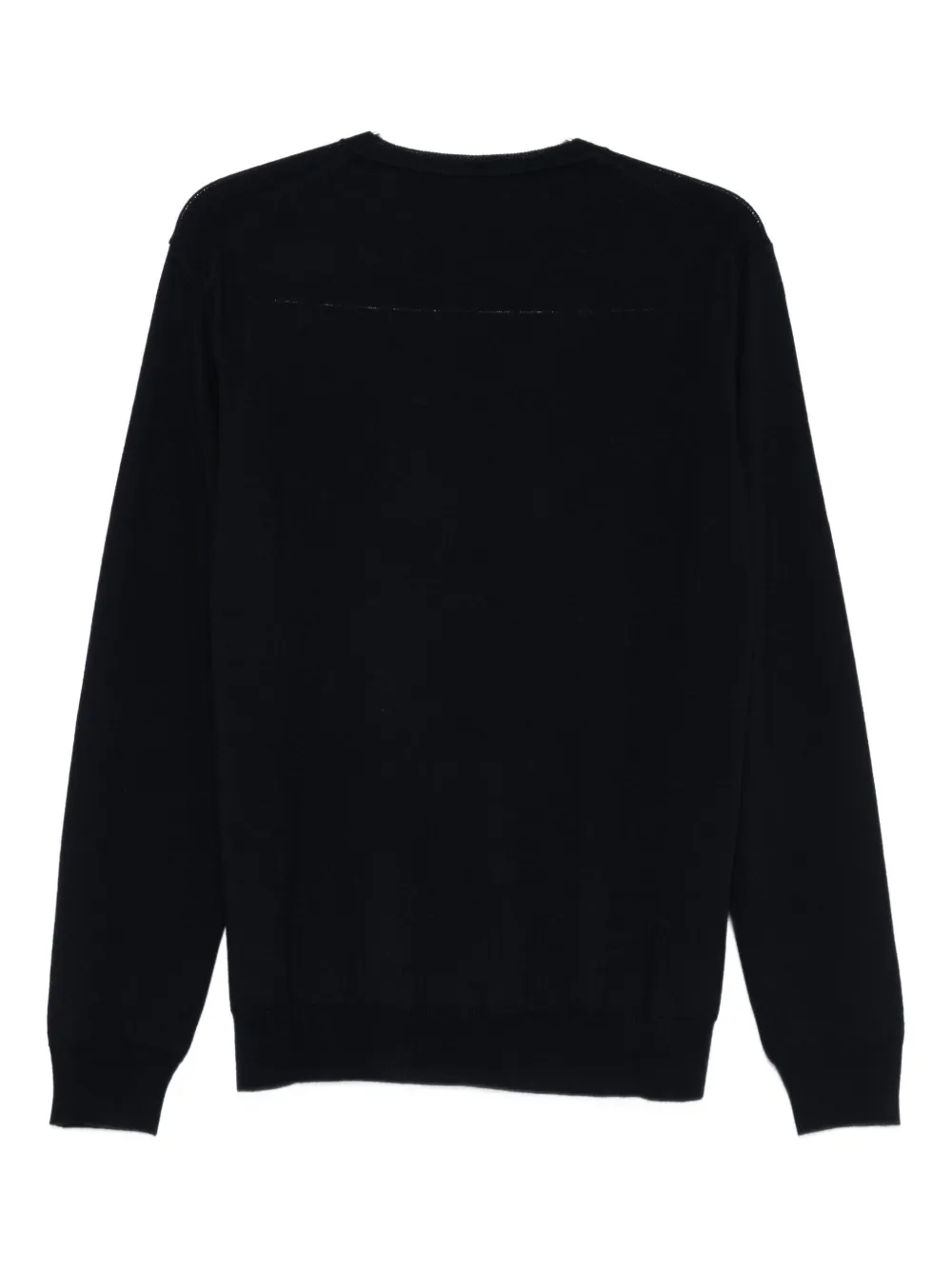 Corneliani Trui met ronde hals en logodetail - 001 BLACK