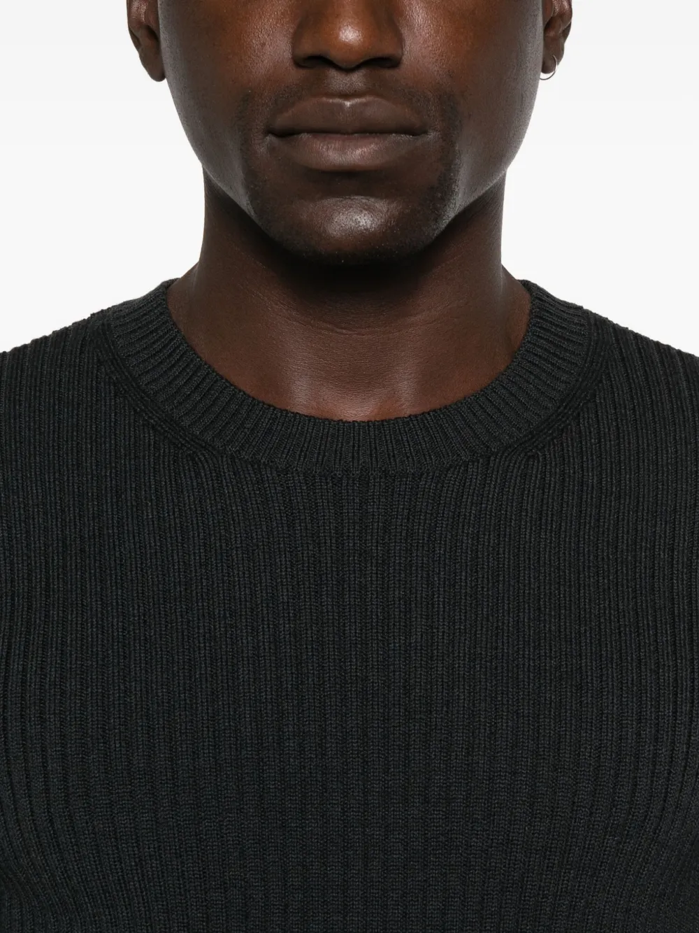 Our Legacy Ribbed Crew-neck Sweater In Black