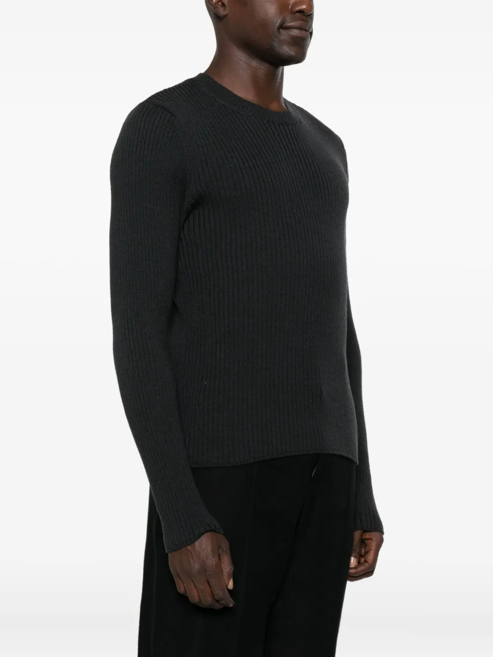 Our Legacy Ribbed Crew-neck Sweater In Black