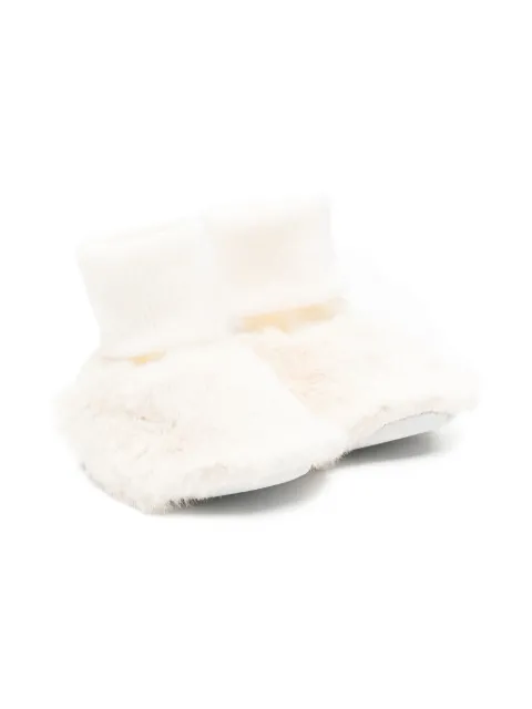 Tartine Et Chocolat faux-fur ribbed-cuff slippers