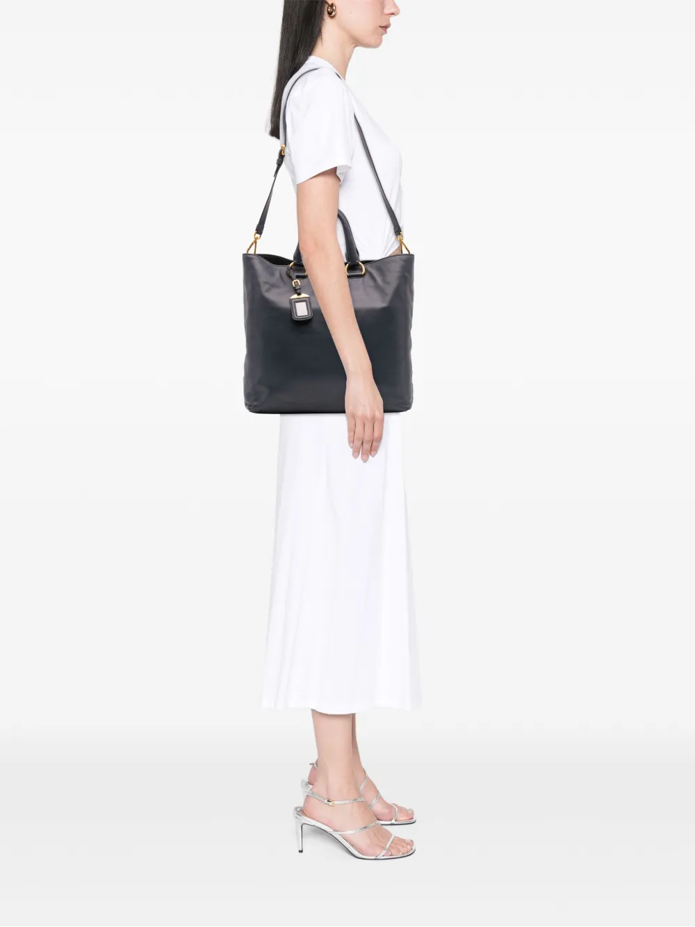Prada Pre-Owned 2000-2025 Soft Calf Open Convertible Tote satchel | Pre-Owned | Image 2