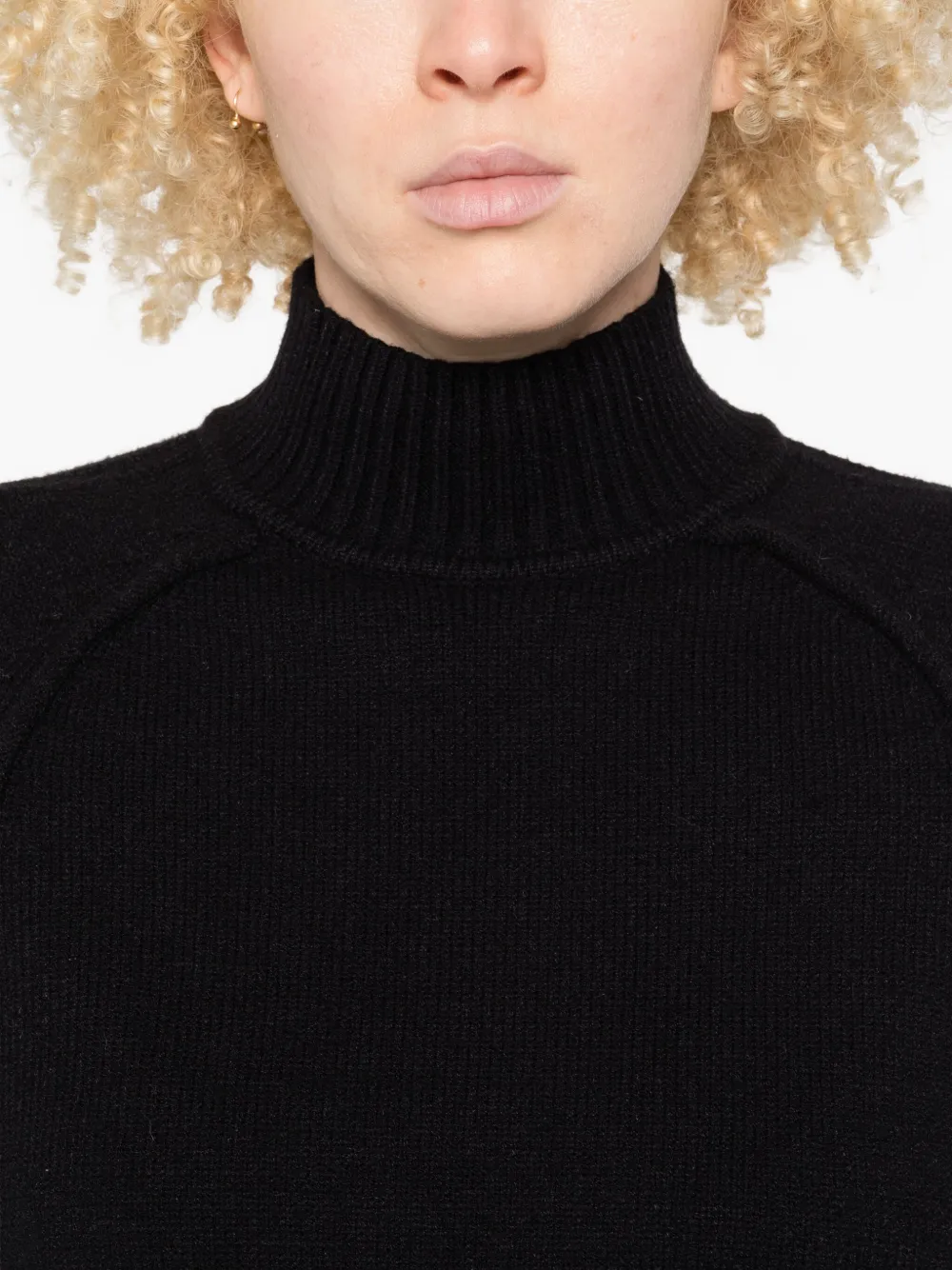 TWINSET Trui met ballonmouwen en hoge hals Zwart