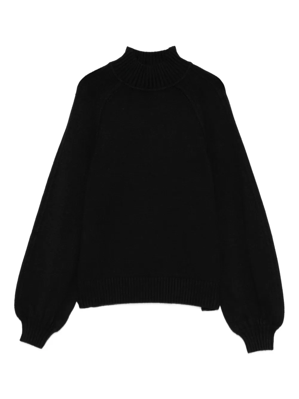 TWINSET Trui met ballonmouwen en hoge hals Zwart