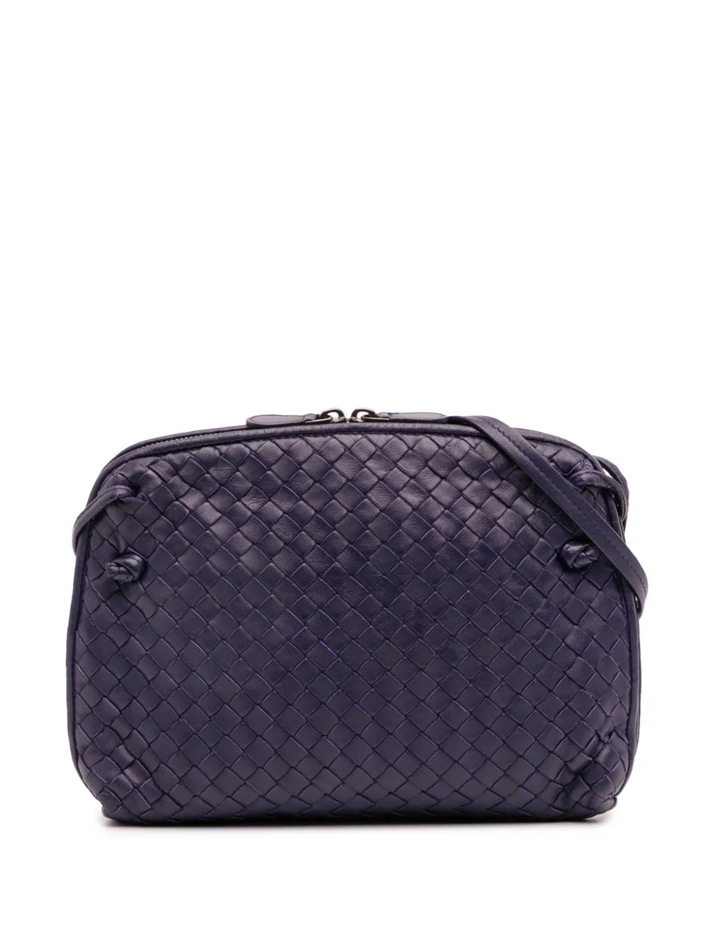 Bottega Veneta Pre-Owned 2012-2025 Nappa Intrecciato Nodini crossbody bag | Blue | Image 1