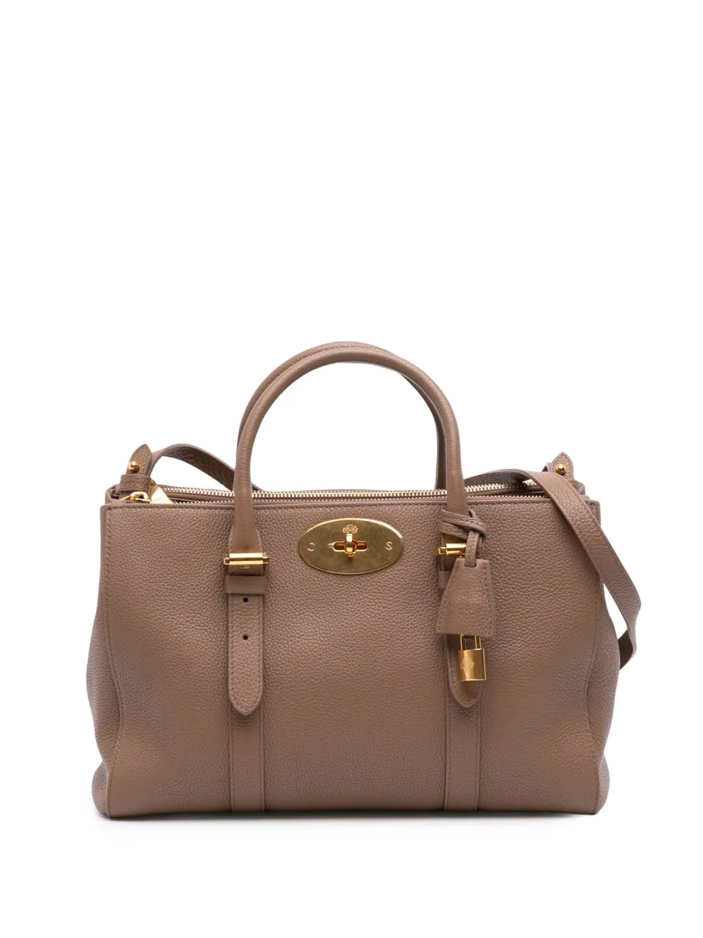 Mulberry Pre-Owned 2020-2025 Grained Calfskin Bayswater Double Zip Tote satchel | Brown | Image 1