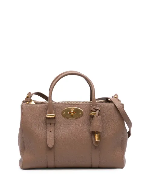 Mulberry Pre-Owned 2020-2025 Grained Calfskin Bayswater Double Zip Tote satchel