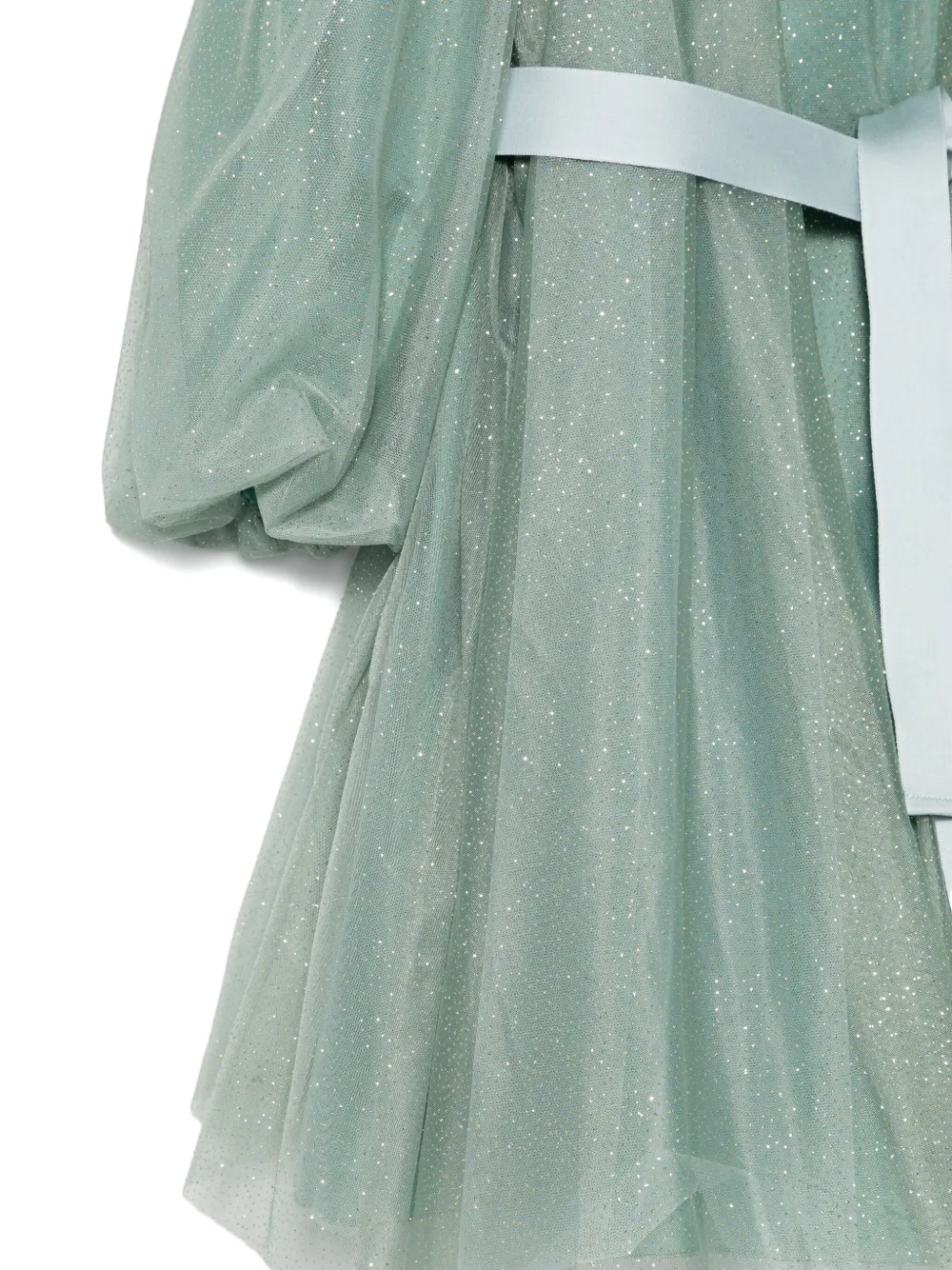 Il Gufo Jurk met pofmouwen Groen