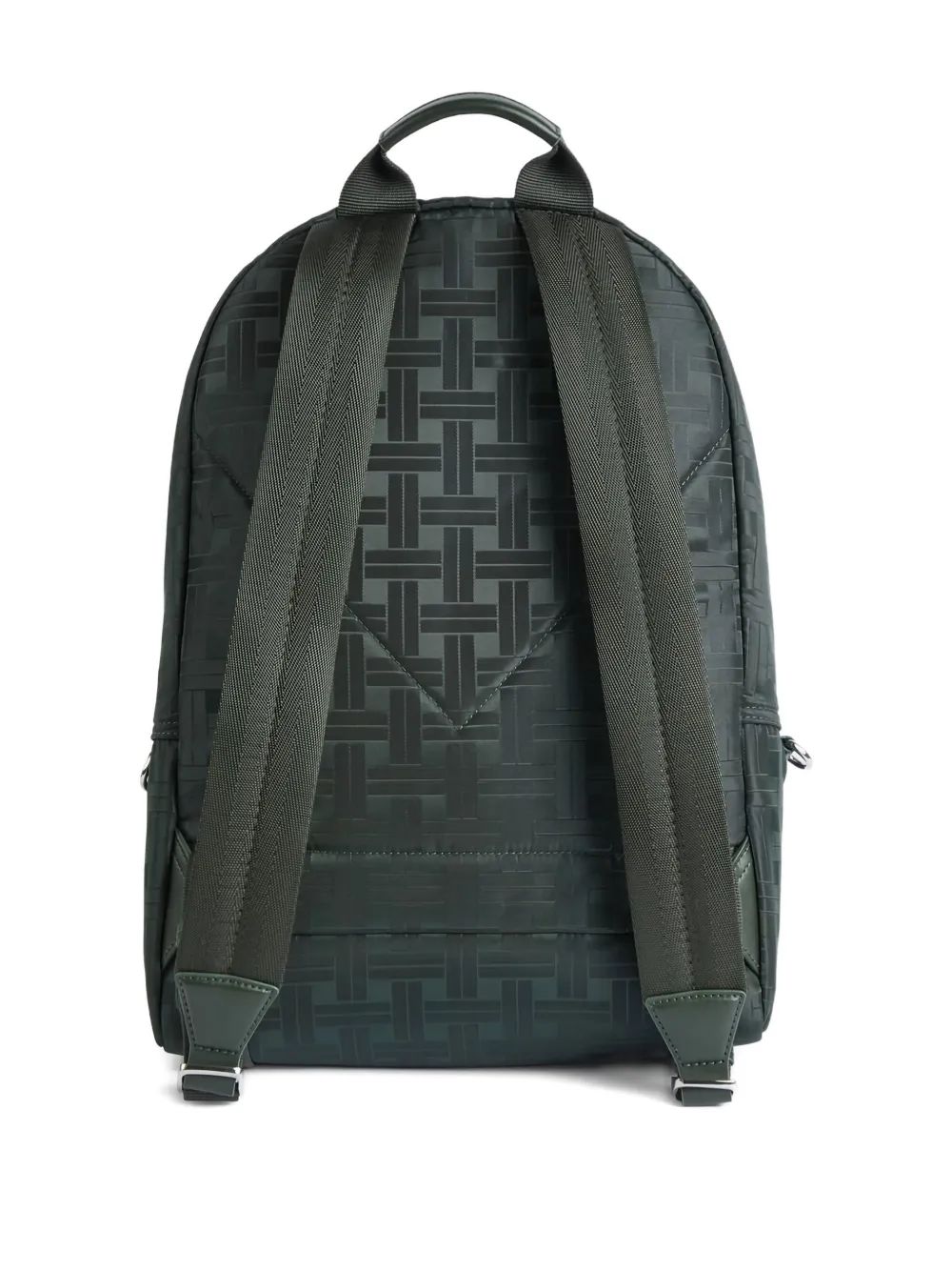 Kenzo Woven-pattern Backpack In Green