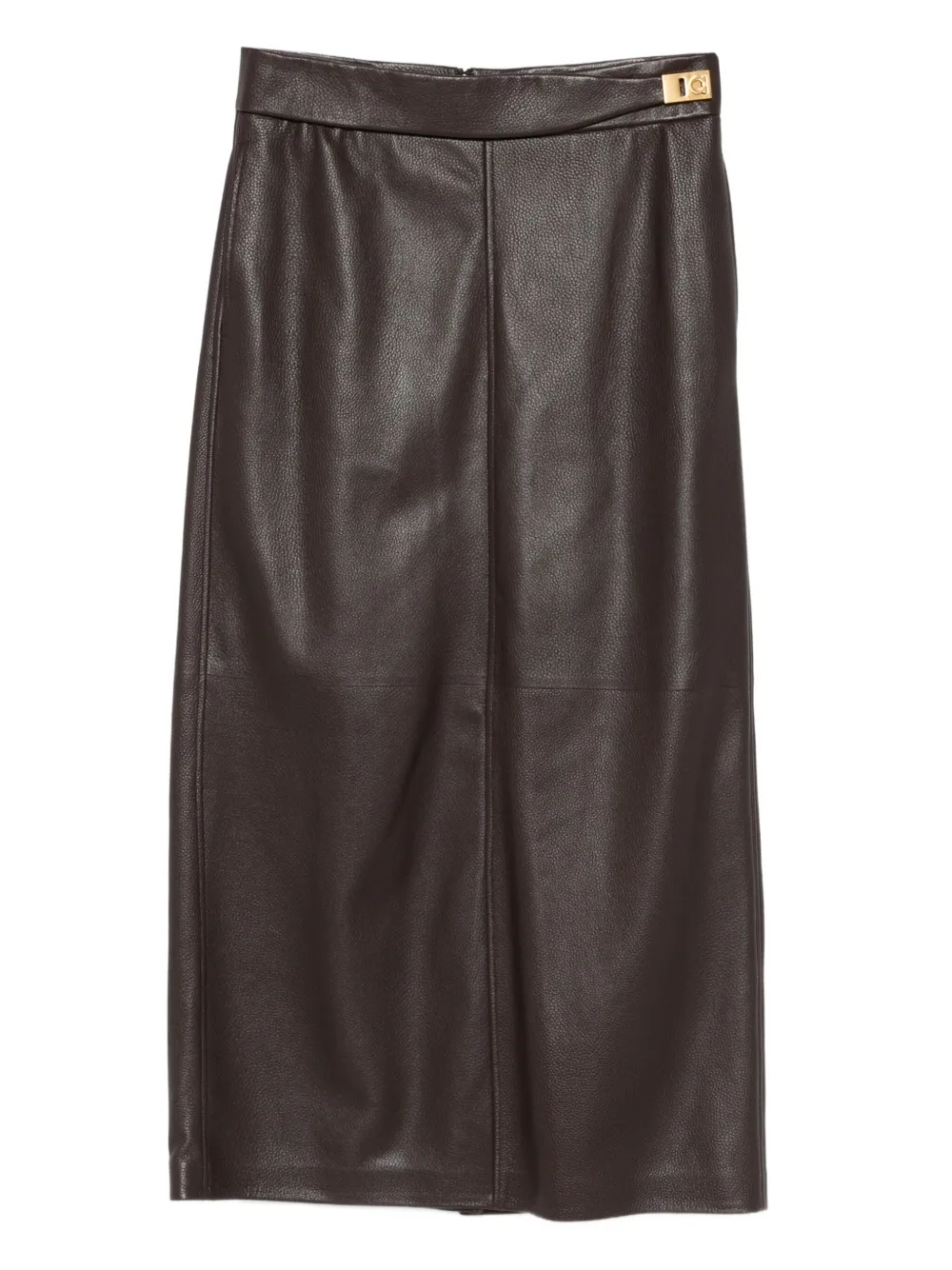 Ferragamo falda texturizada con hebilla | marrón | Image 1