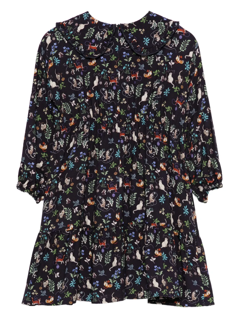 Il Gufo cat-print ruffled dress | Girls Casual Dresses | Image 2