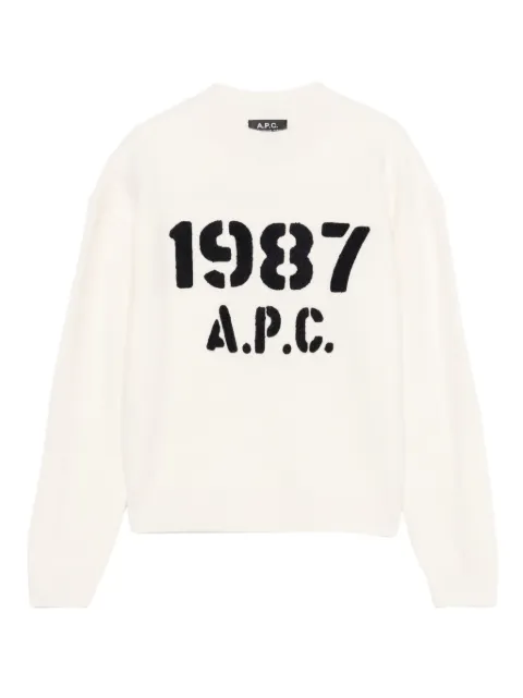 A.P.C. 1987 logo jumper