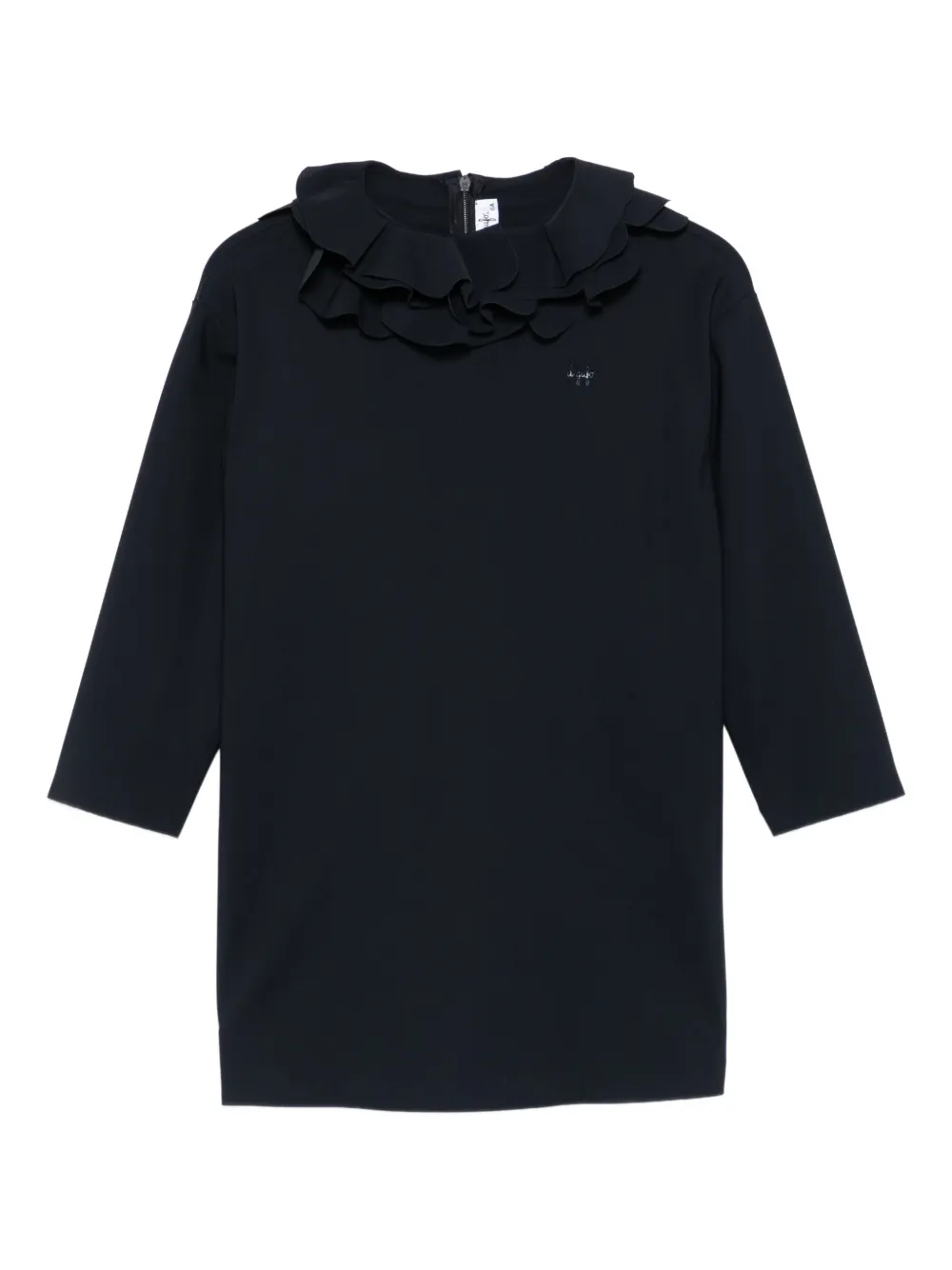 Il Gufo ruffled collar dress | Blue | Image 1