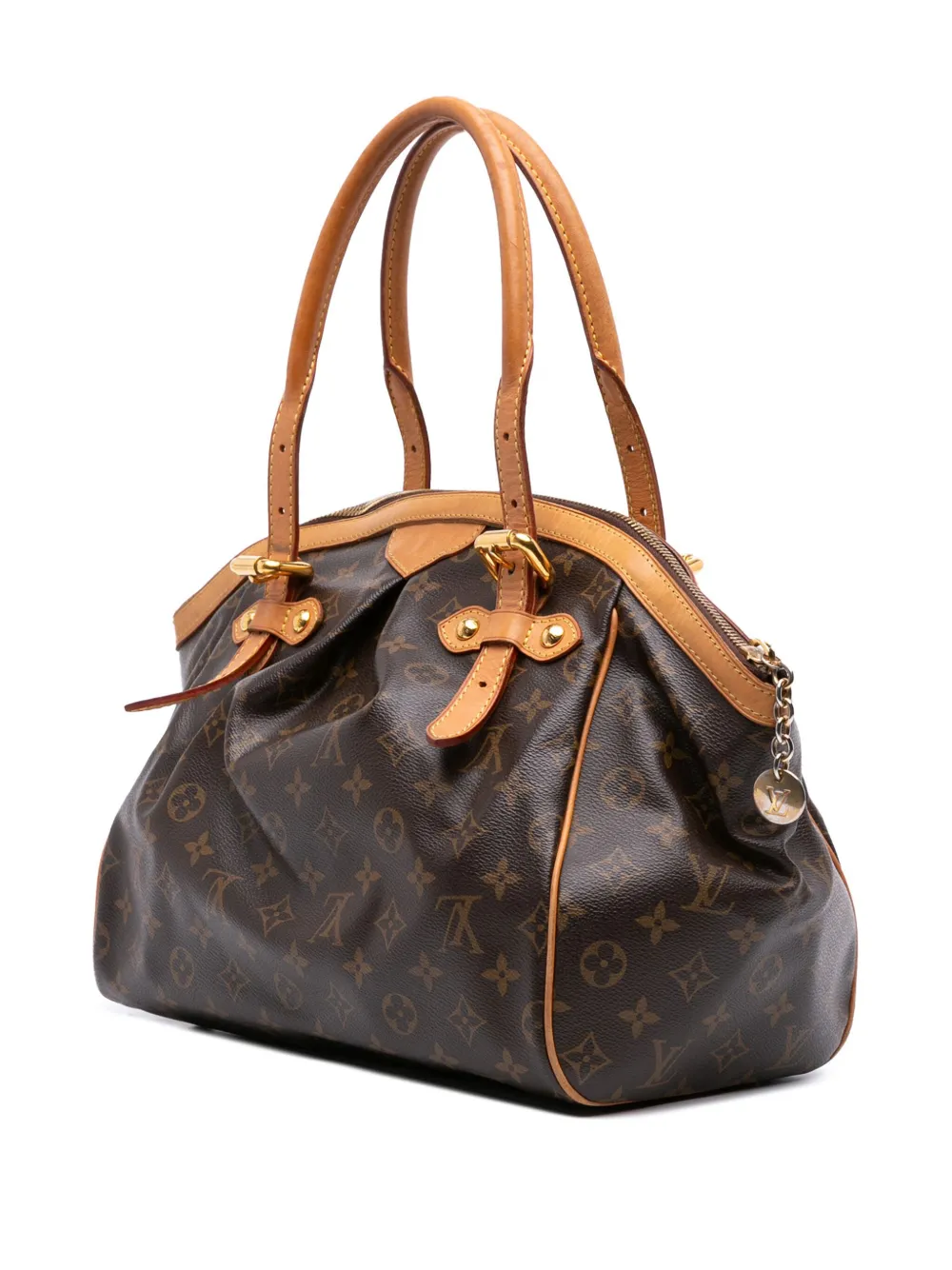 Pre-owned Louis Vuitton 2012 Monogram Tivoli Gm Shoulder Bag In Brown
