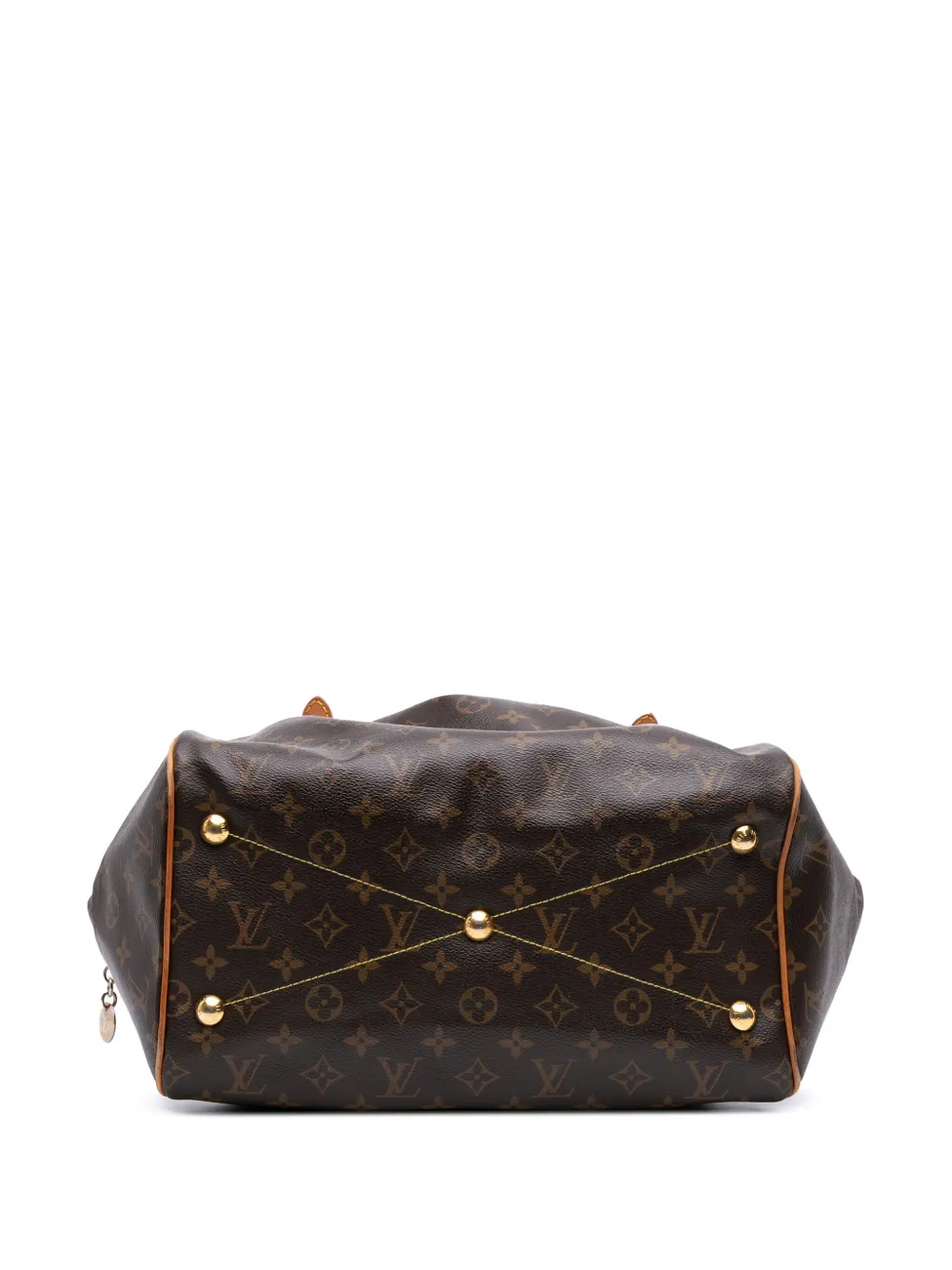 Pre-owned Louis Vuitton 2012 Monogram Tivoli Gm Shoulder Bag In Brown