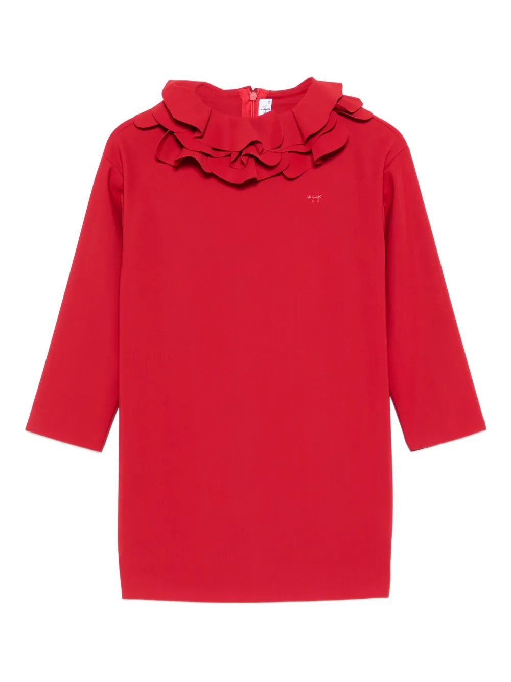 Il Gufo layered ruffle dress | Red | Image 1