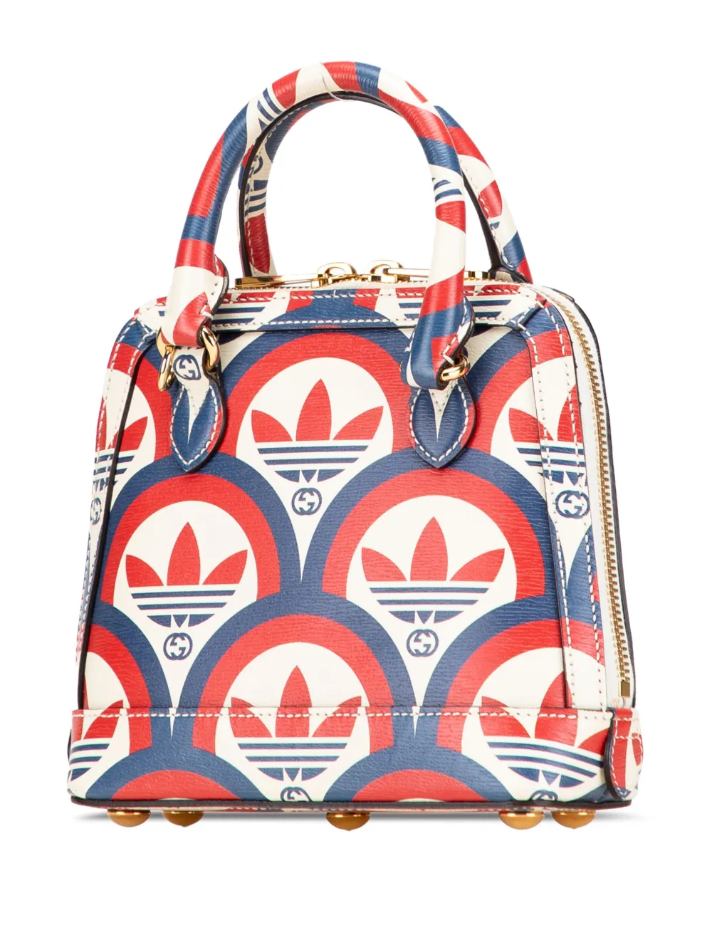 Pre-owned Gucci 2000-2015 Adidas Mini Leather Horsebit 1955 Top Handle Bag Satchel In Red