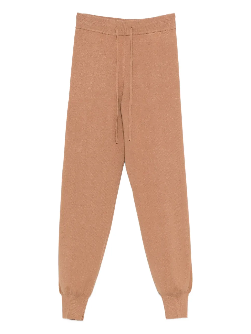 Twinset Relaxed Fit Trousers With Drawstring Waist In Brown