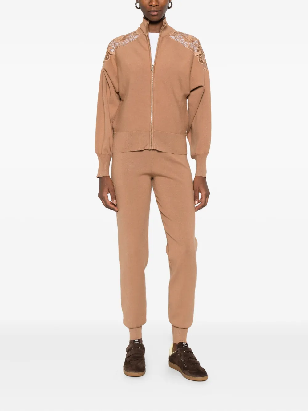 TWINSET Broek met trekkoorden bij de pijpen - Bruin