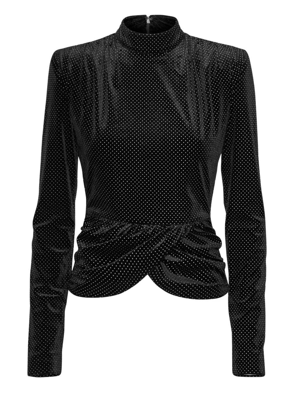 Rotate Birger Christensen Velvet Blouse In Black
