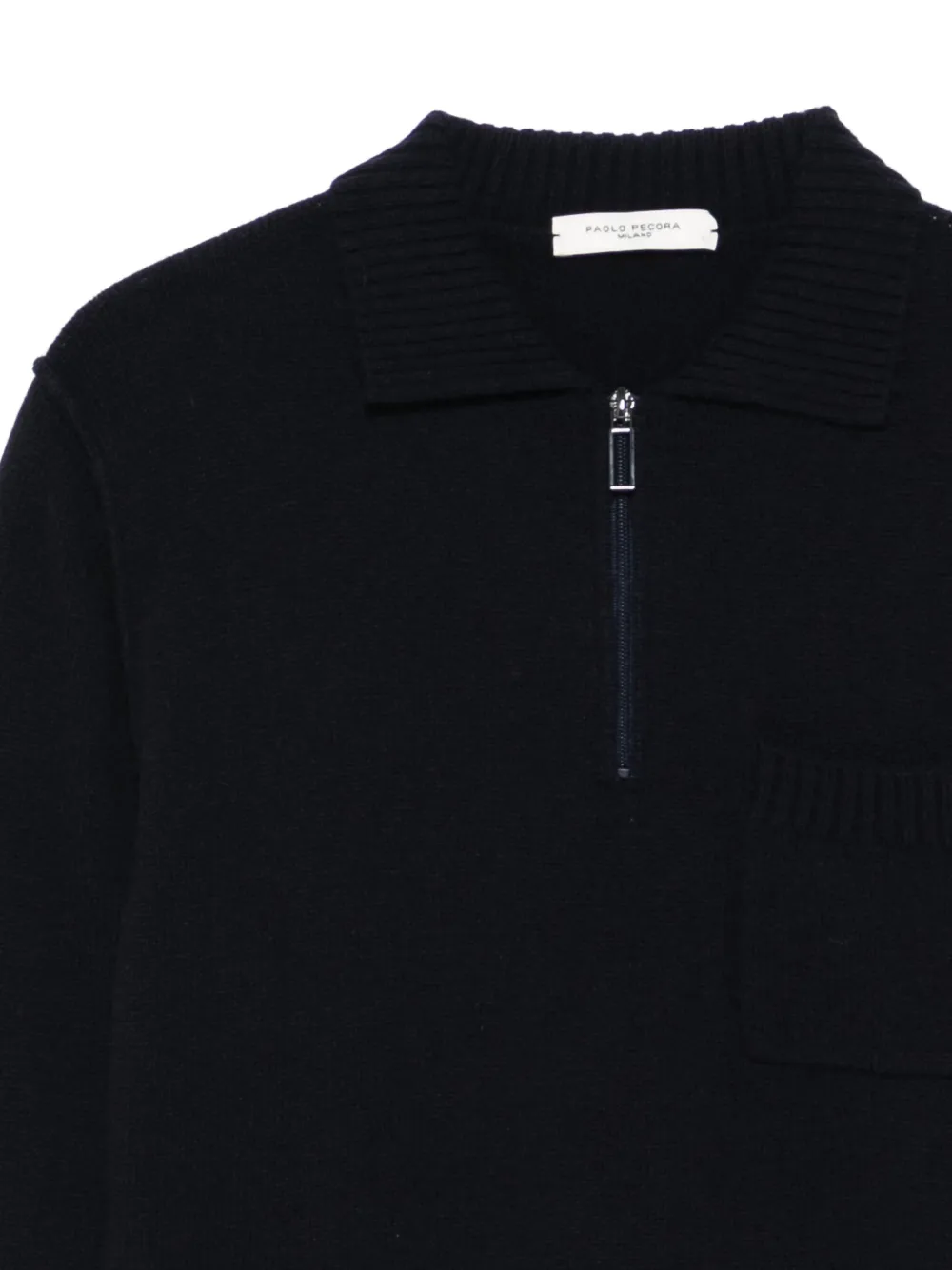 Paolo Pecora Kids Sweater met halve rits Blauw