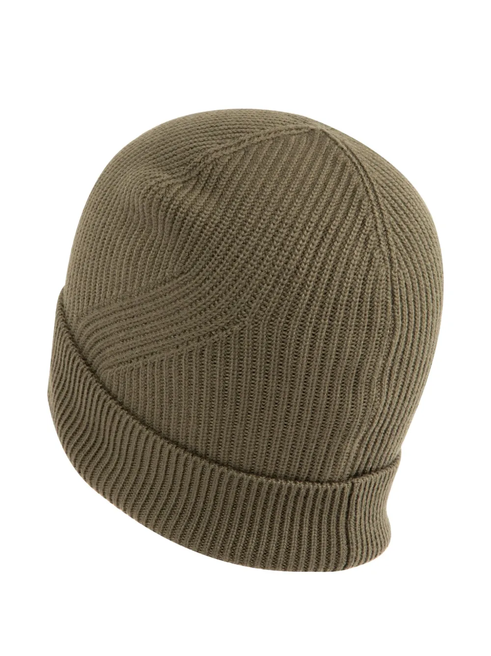 Moncler Geribbelde muts met logopatch - Groen