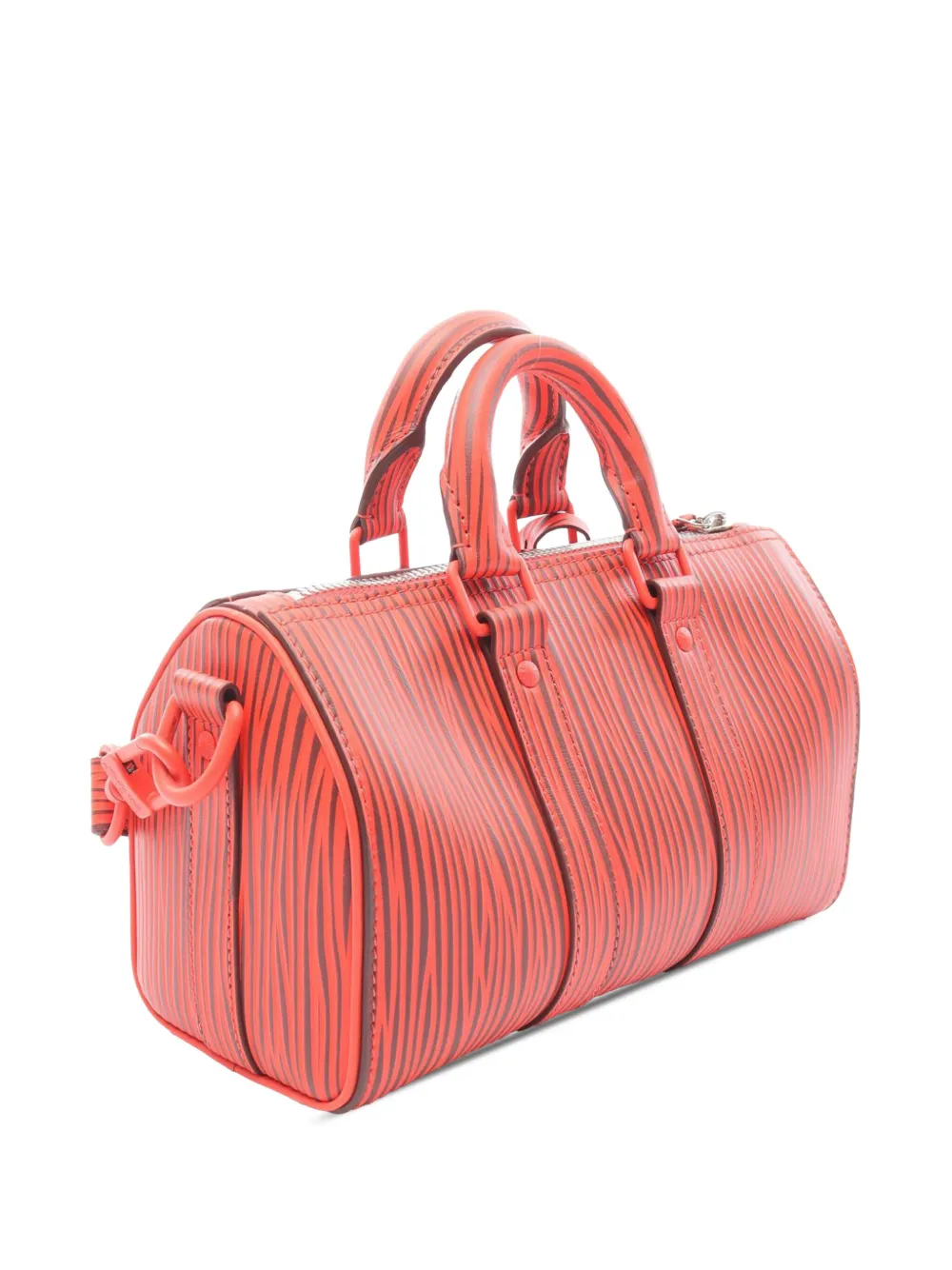 Pre-owned Louis Vuitton 2021-2025 Park Seo Bo Epi Xl Keepall Bandouliere 25 Satchel In Red