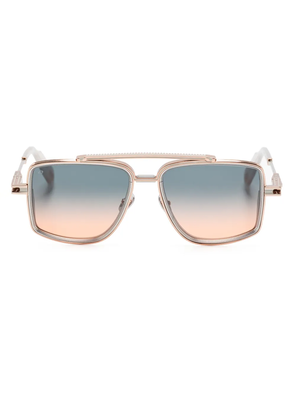 T Henri Eyewear Mulsanne geometric-frame sunglasses | Gold | Image 1