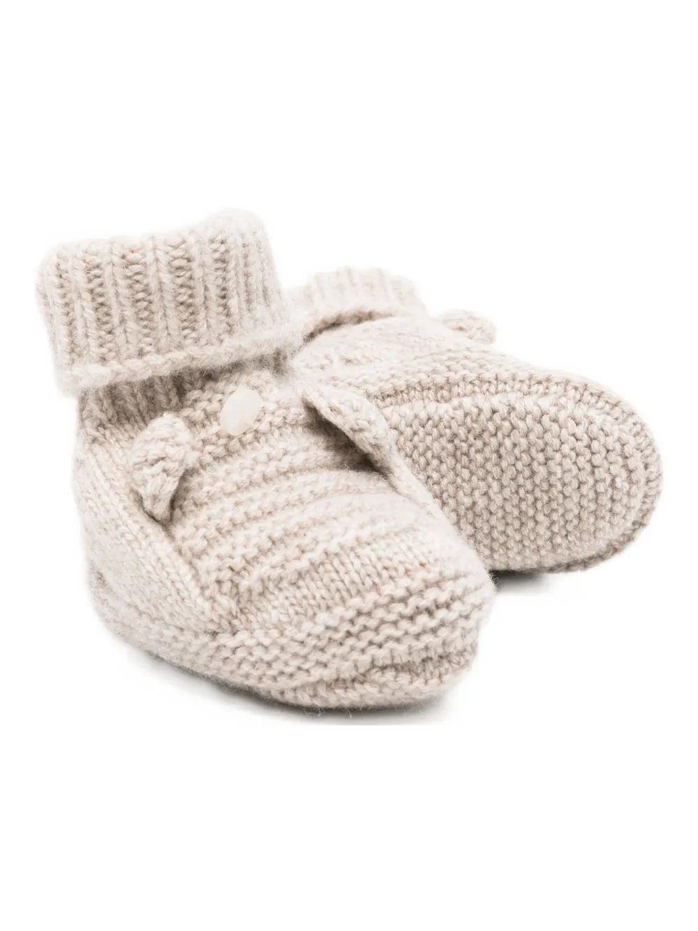 Tartine Et Chocolat Knitted Booties In Neutral