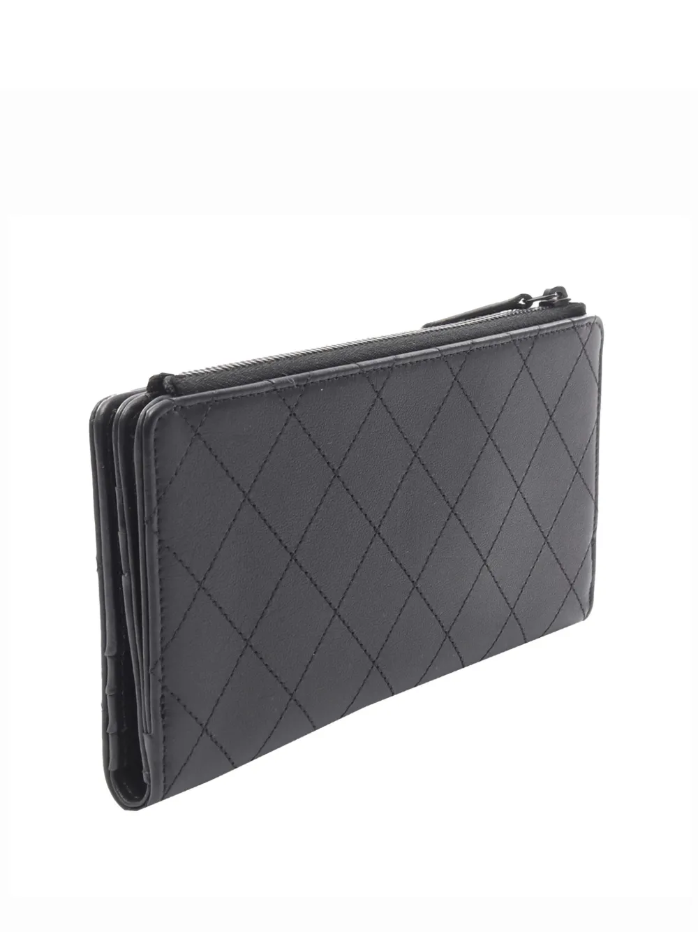 CHANEL Pre-Owned 2021-2025 Quilted Calfskin So Black Bifold Wallet long wallets | Image 2
