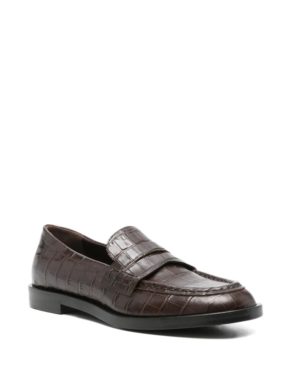 Roberto Festa Xander loafers met krokodillen-reliëf Bruin
