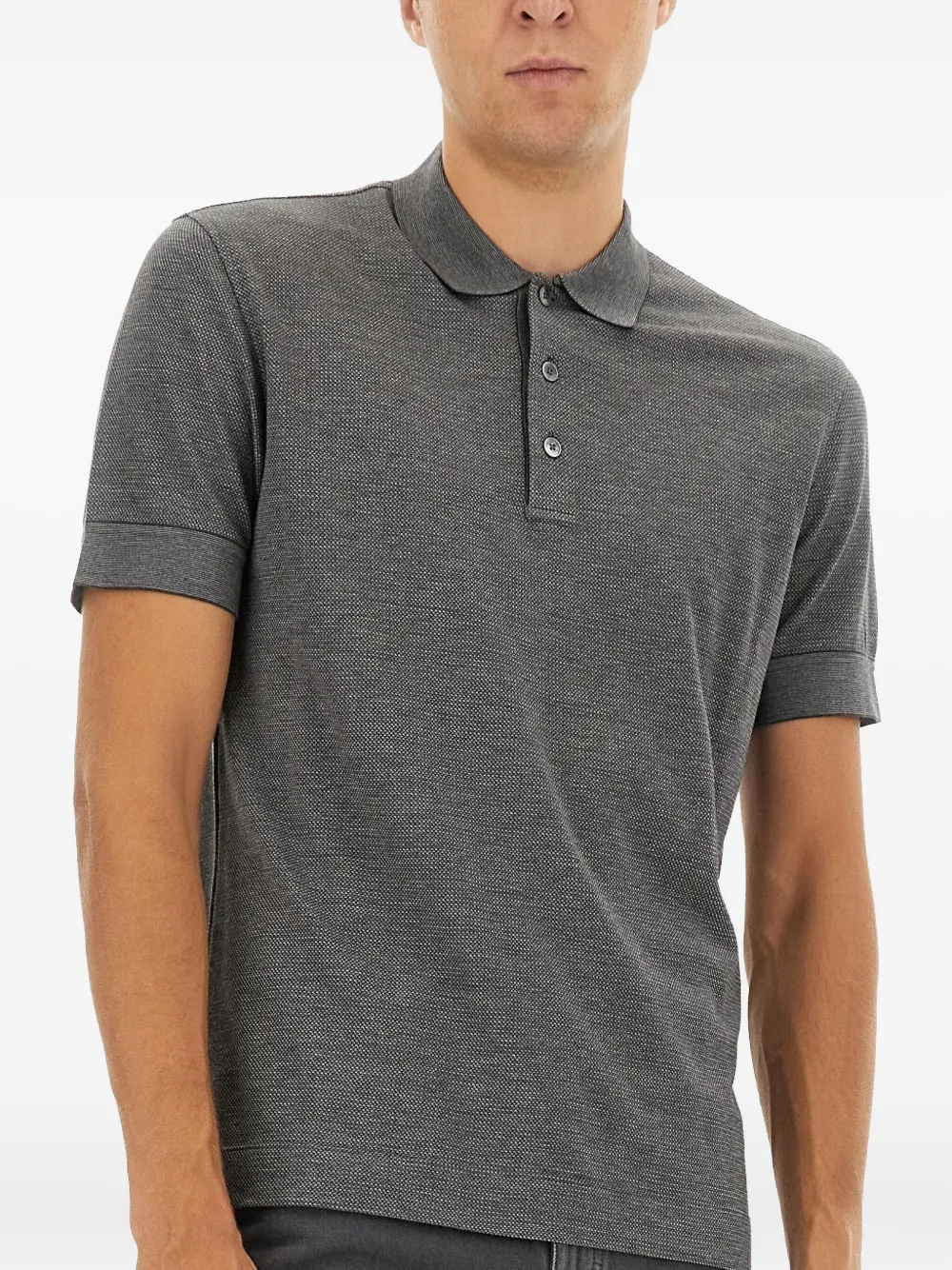 Zegna Poloshirt met knopen Grijs