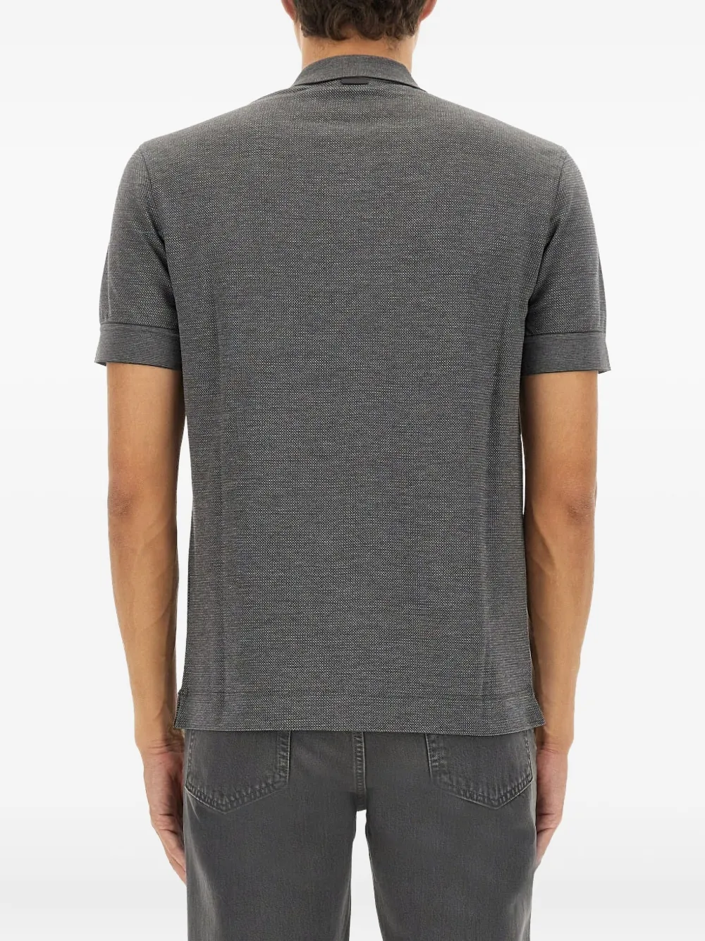 Zegna Poloshirt met knopen Grijs