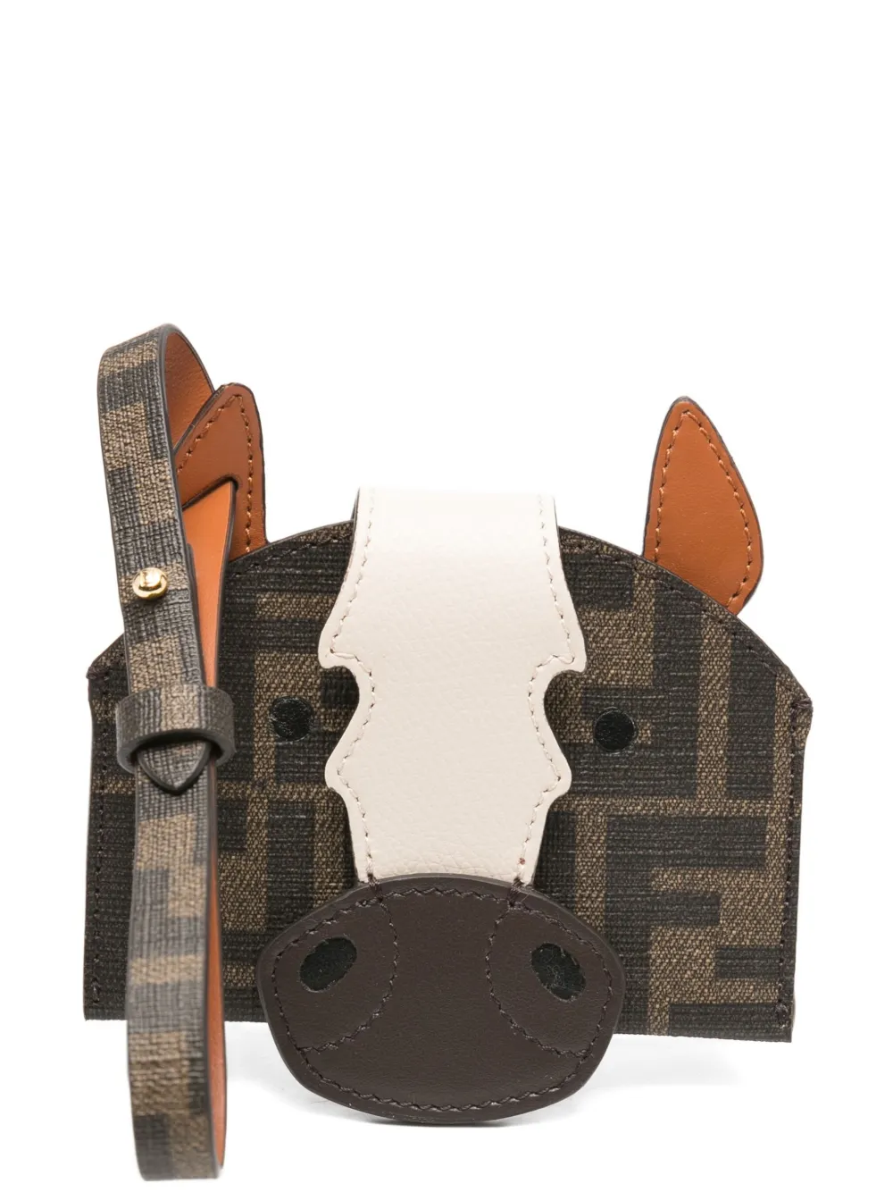Fendi Best Friends Forever Monogram Animal Wallet In Green