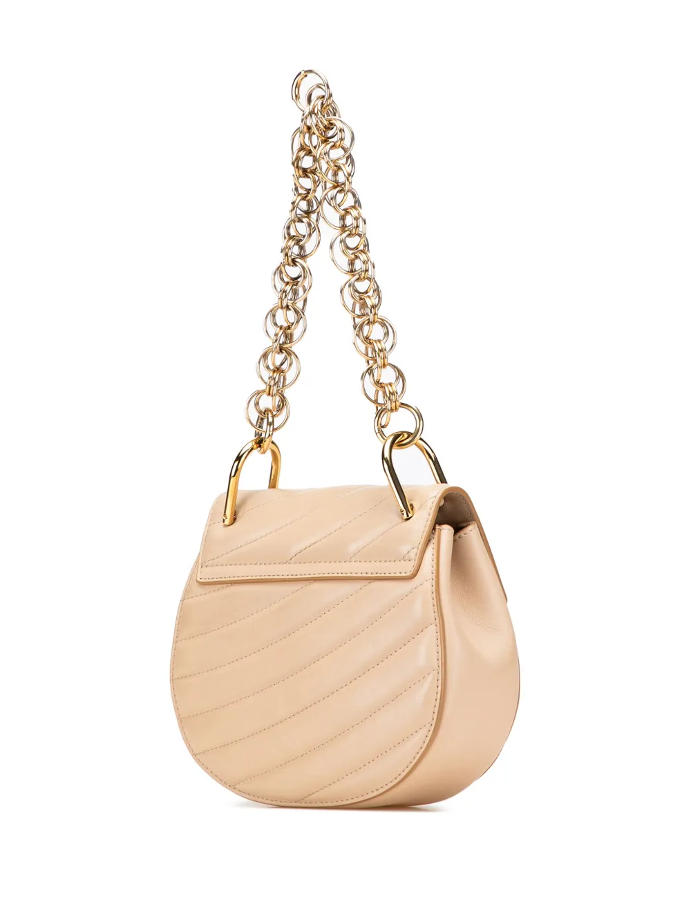 Pre-owned Chloé 2010-2025 Mini Leather Drew Bijou Satchel In Brown