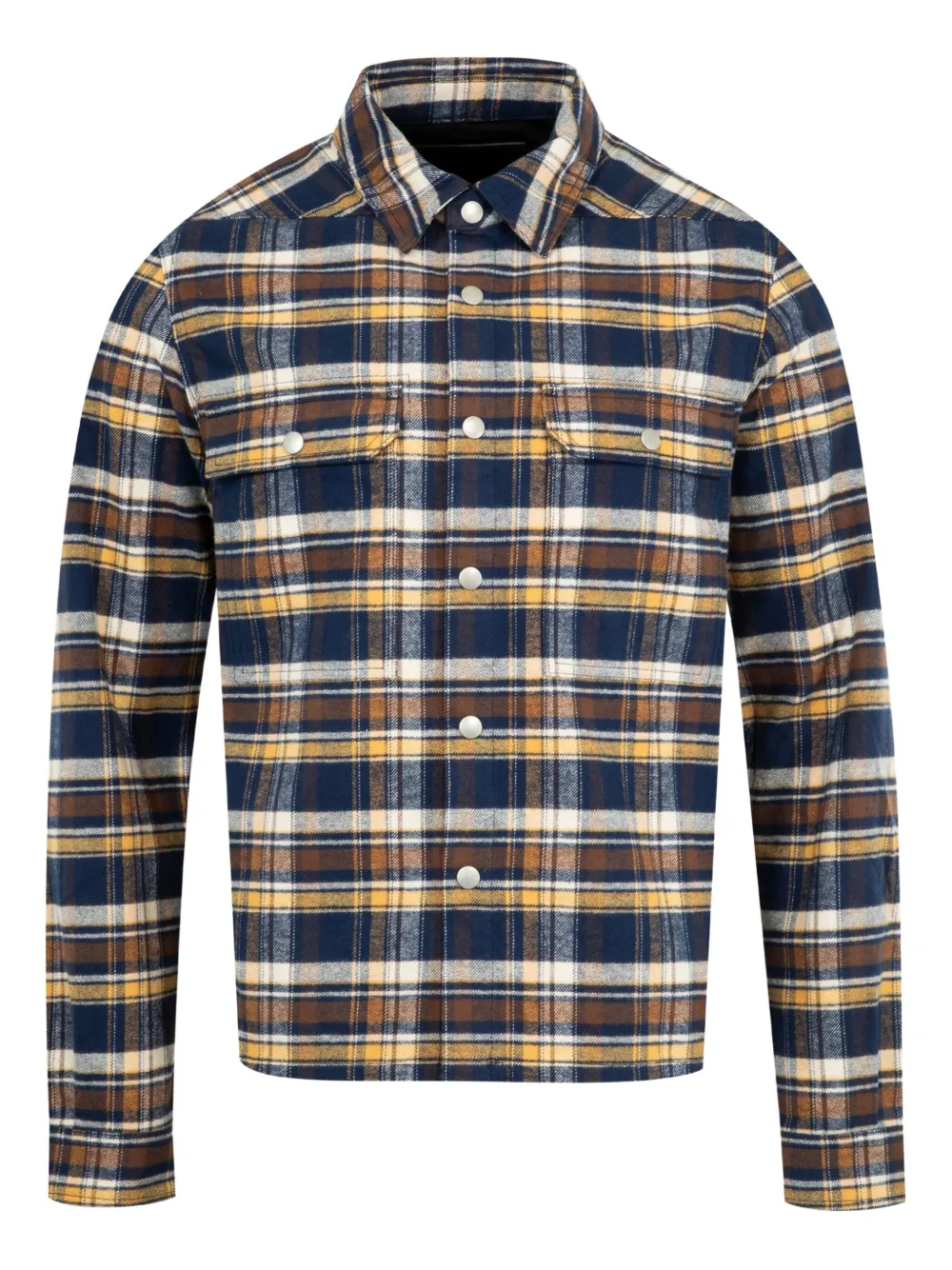 Rick Owens DRKSHDW plaid-pattern shirt - ブルー Rick Owens DRKSHDW plaid-pattern shirt - ブルー