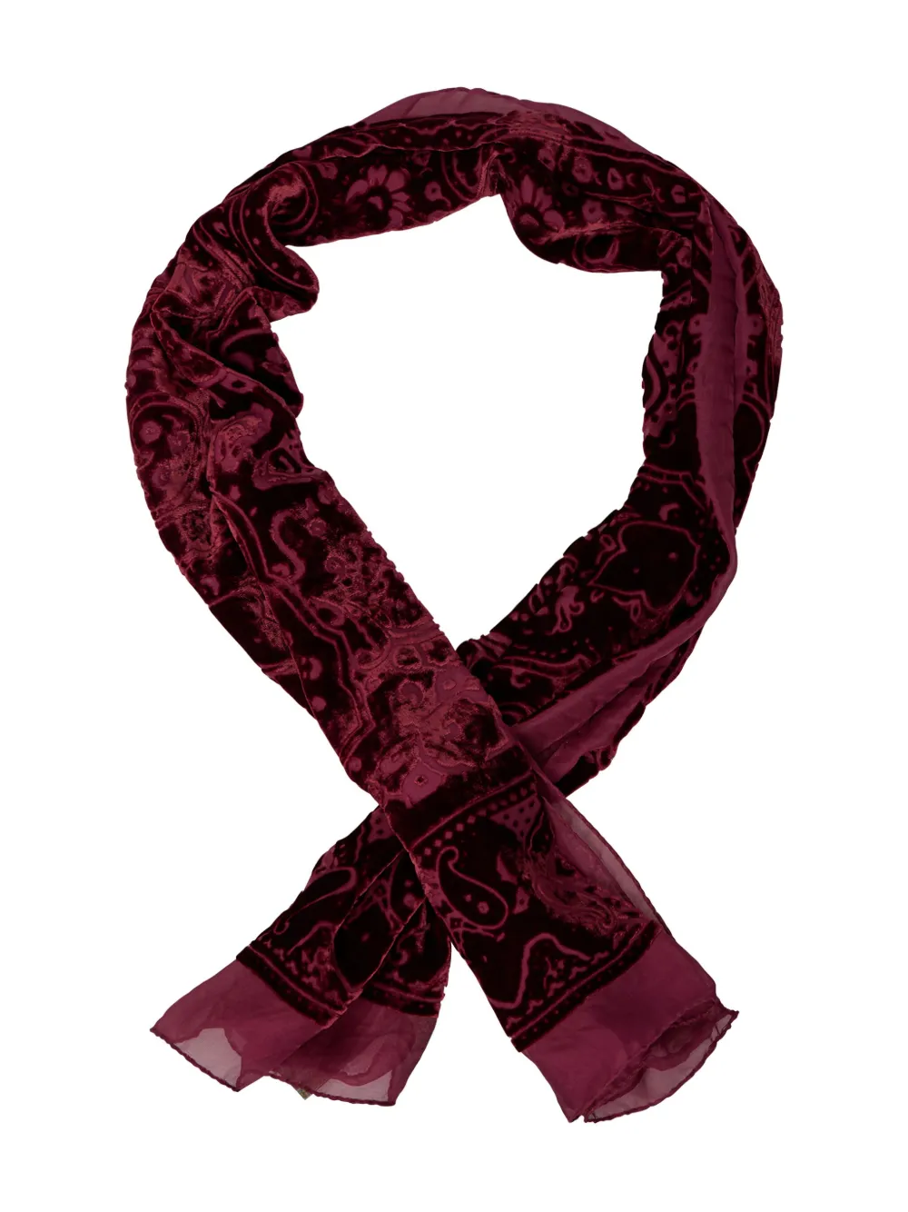 ETRO Fluwelen sjaal met paisley-print - Rood