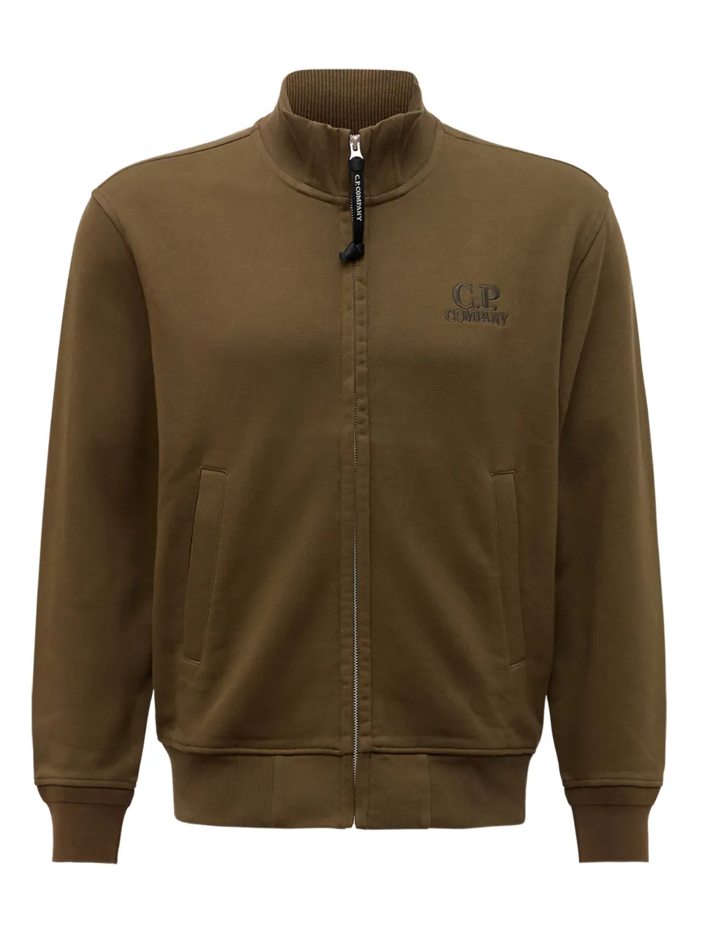 C.P. Company sudadera con logo bordado y cierre | marrón | Image 1