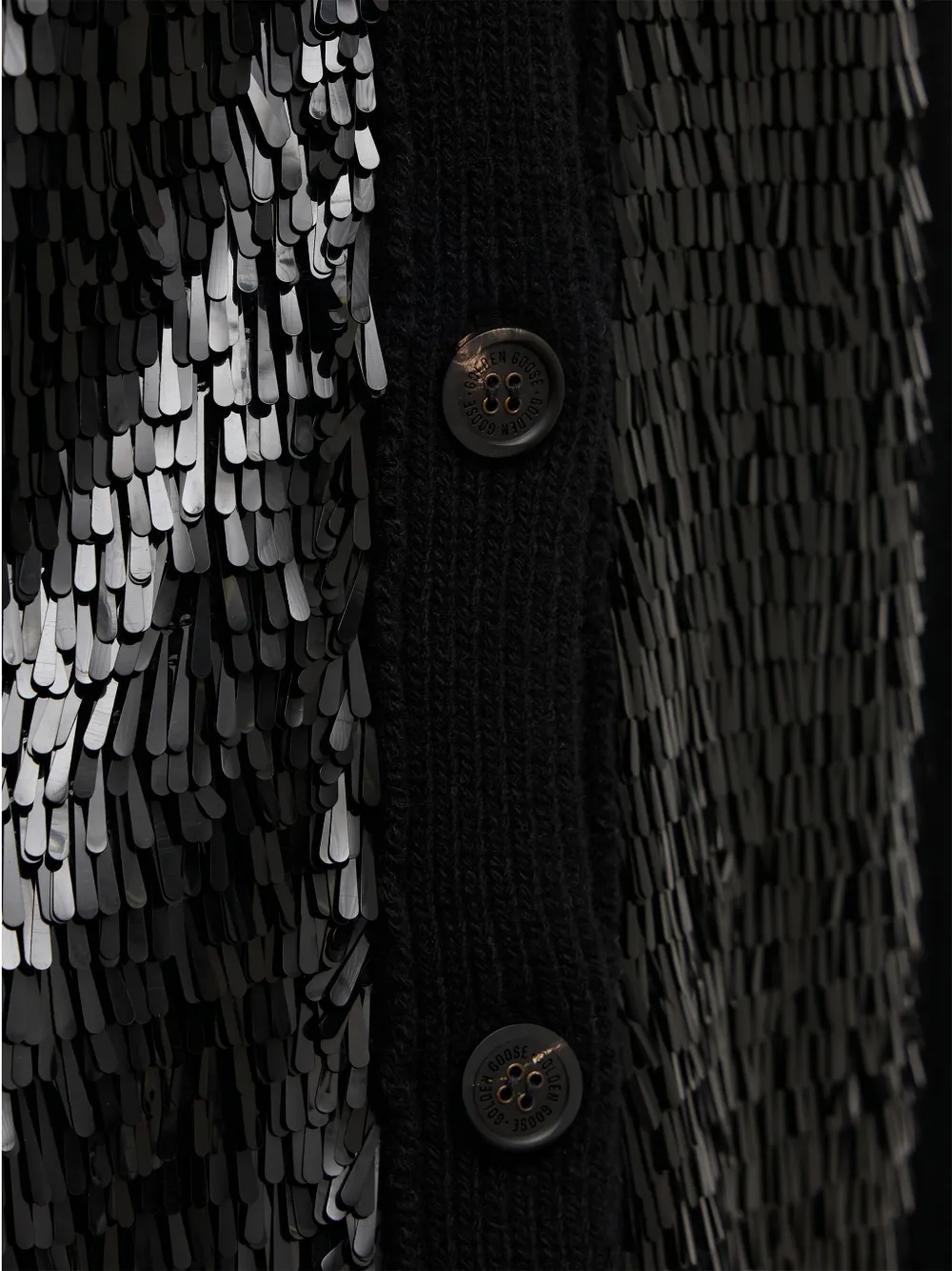 Golden Goose Sequin-embellished Cardigan In Black