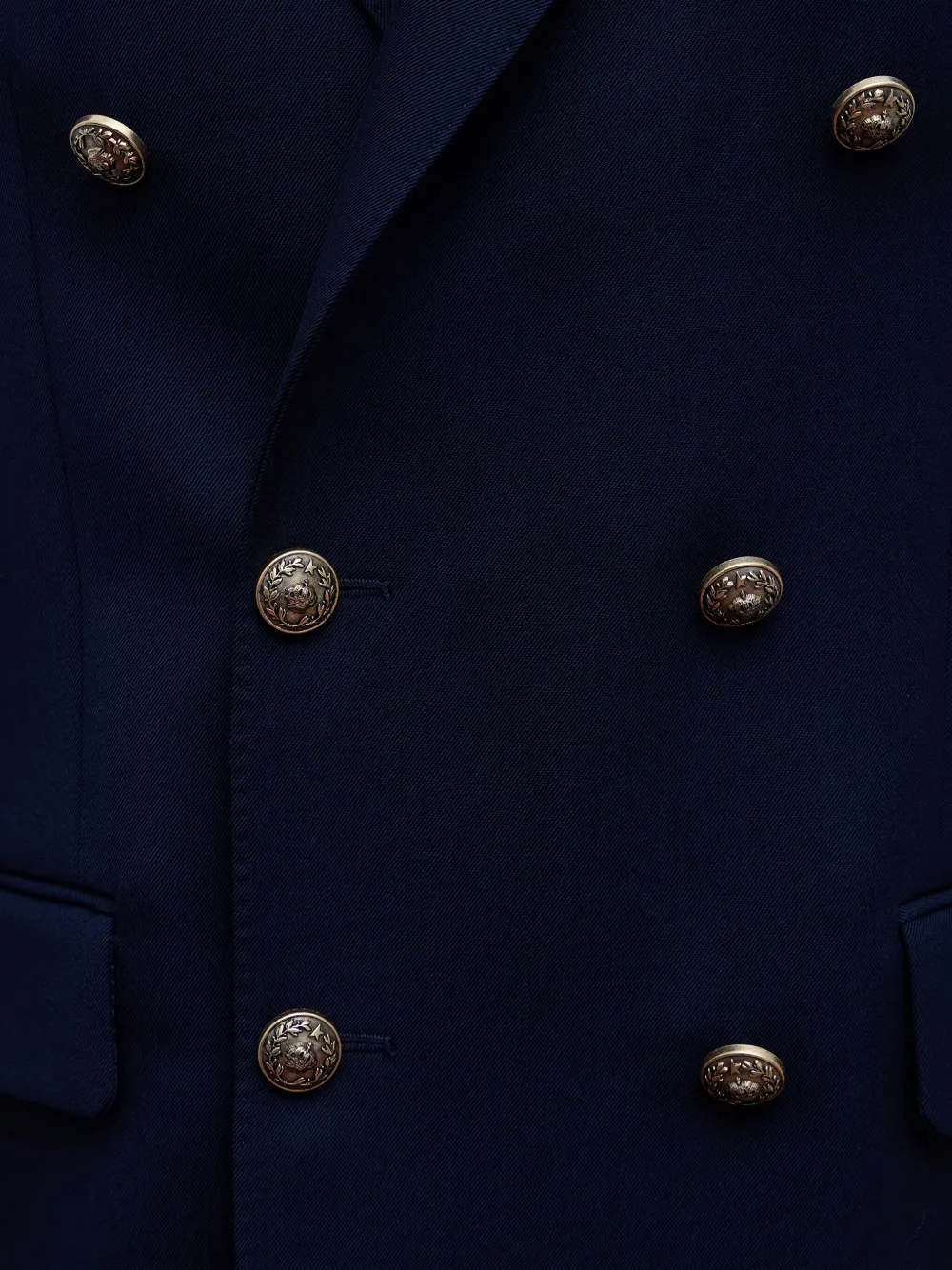 Golden Goose Blazer met dubbele rij gouden knopen Blauw