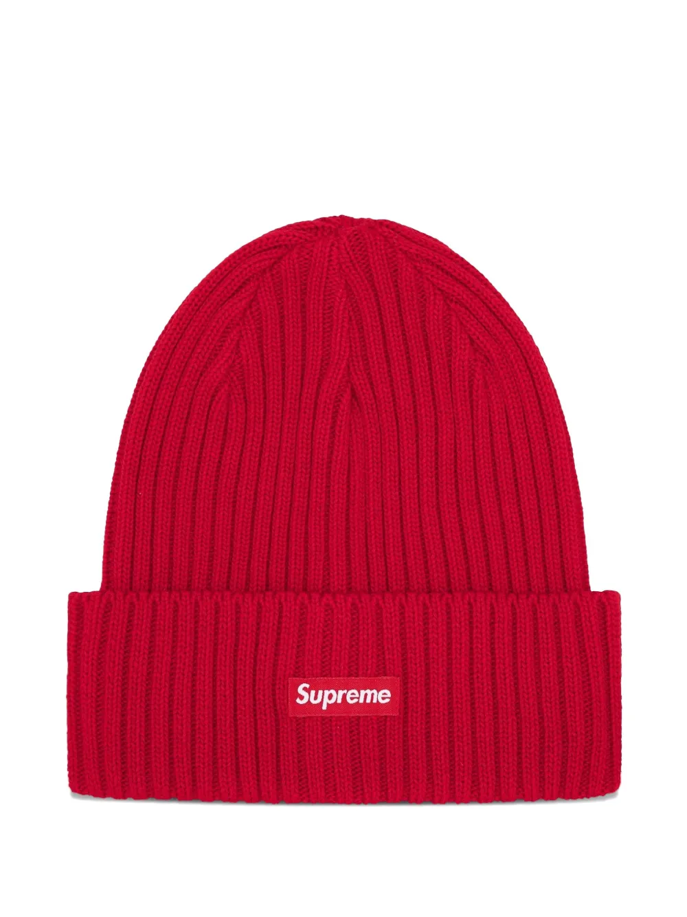 Supreme Cotton Beanie Hat In Red