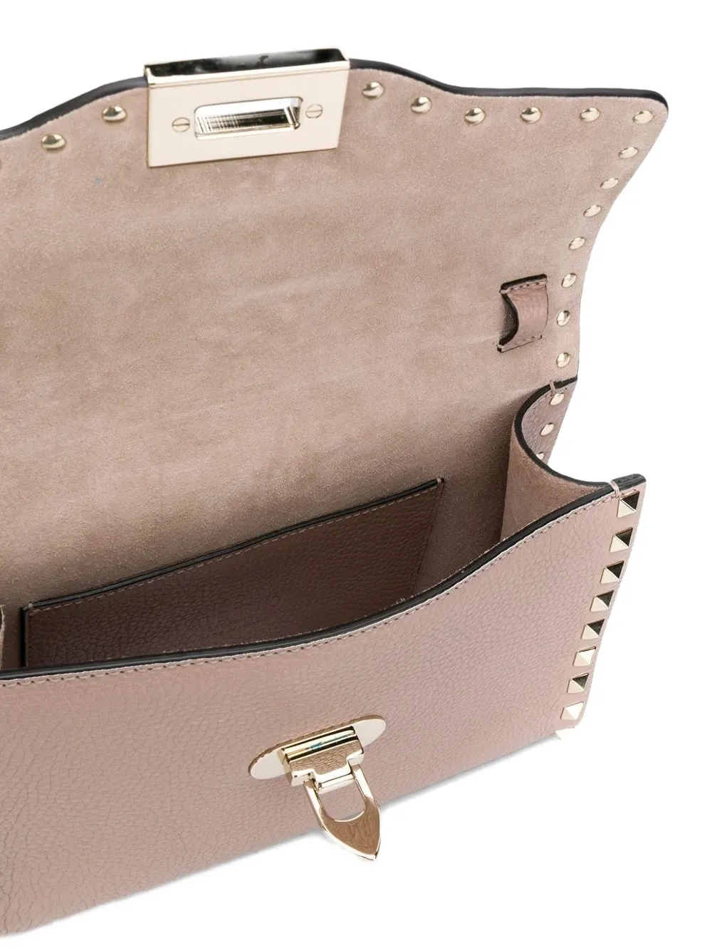 Valentino Small Rockstud Flap Crossbody Bag In Pink