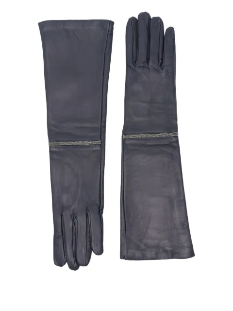 Peserico guantes con detalle de mostacillas