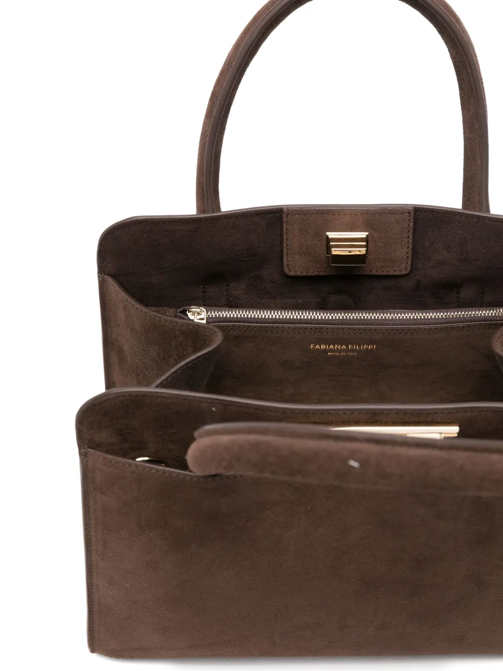 Fabiana Filippi Suède mini-tas Bruin