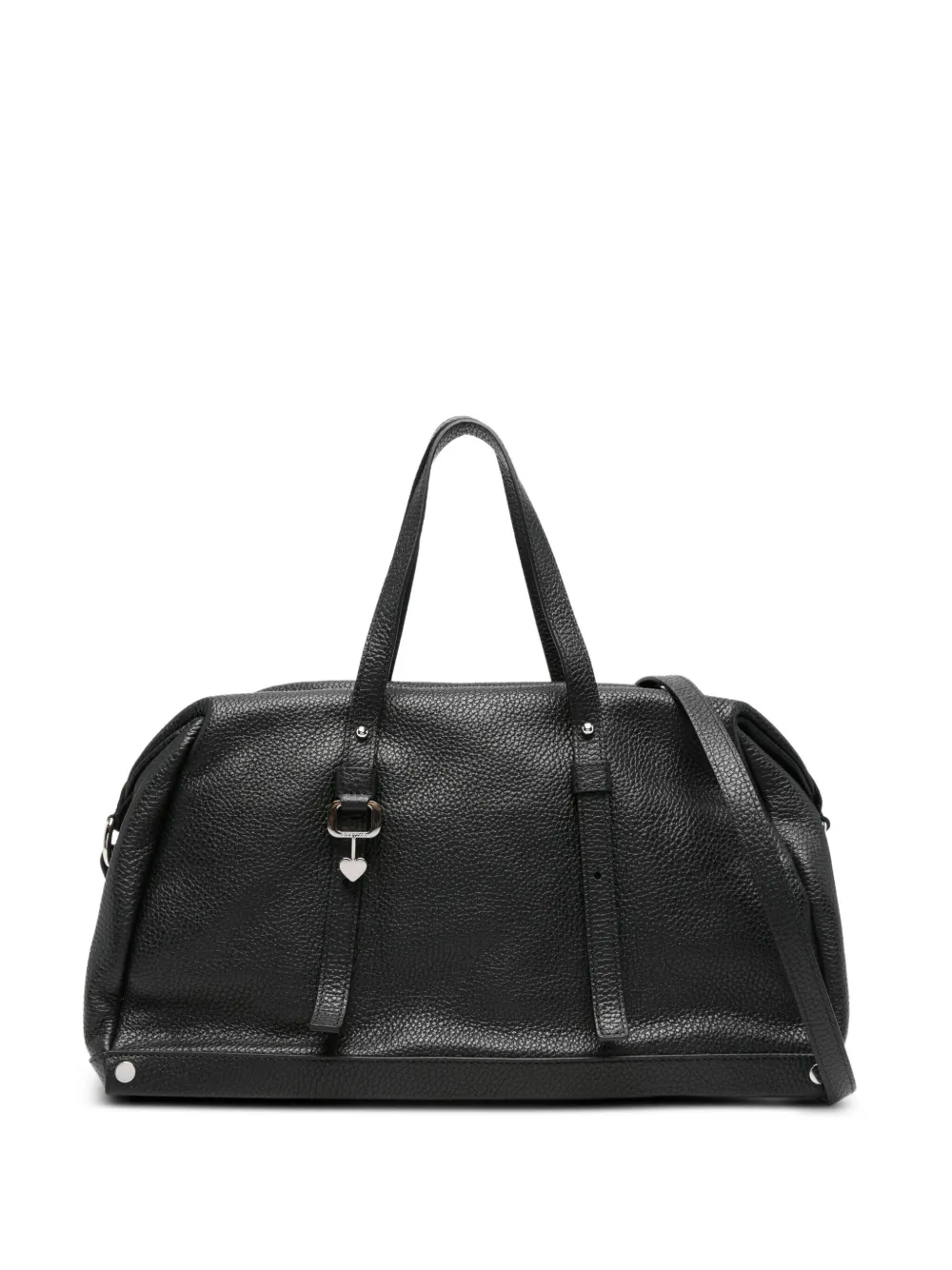 cromia heart-charm leather tote bag | Black | Image 1